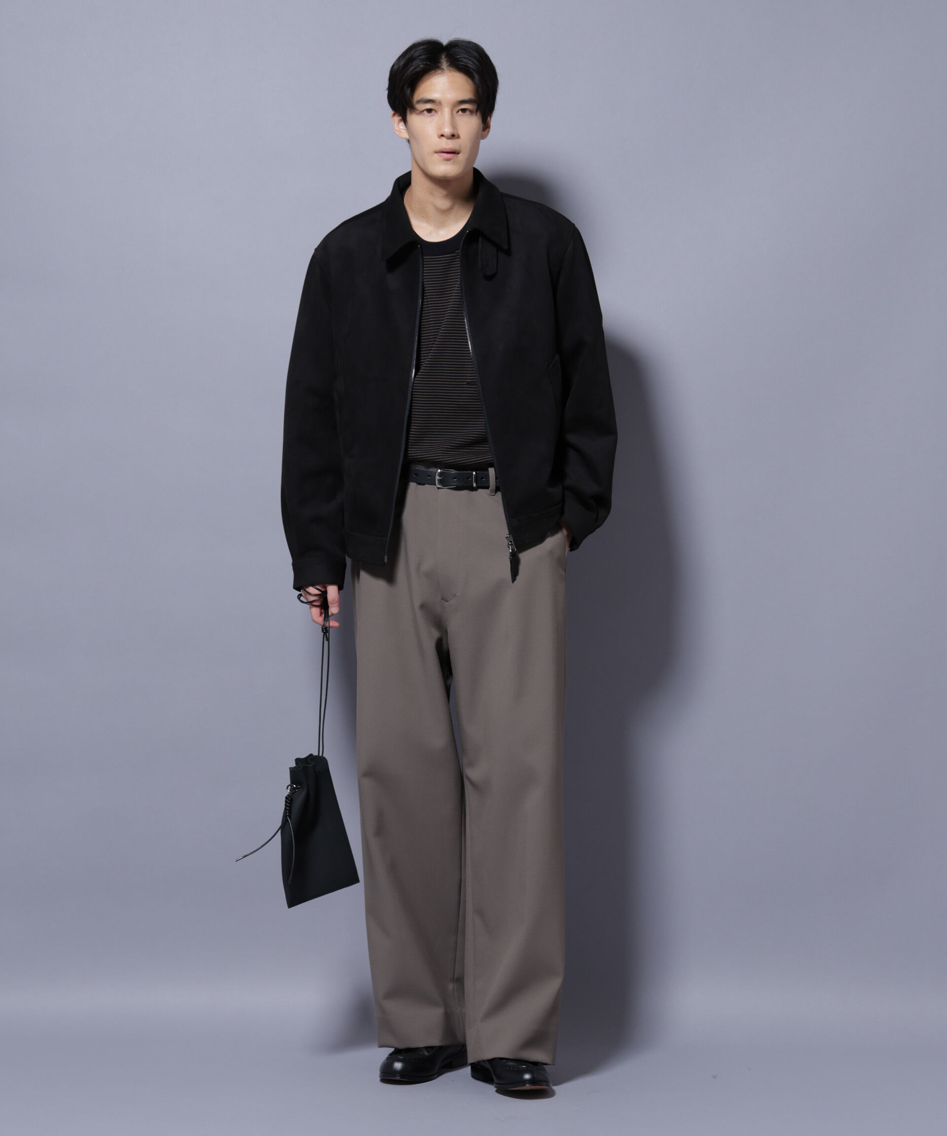 nano･universe「フェイクスエードブルゾン」|ブルゾン・スタジャン|