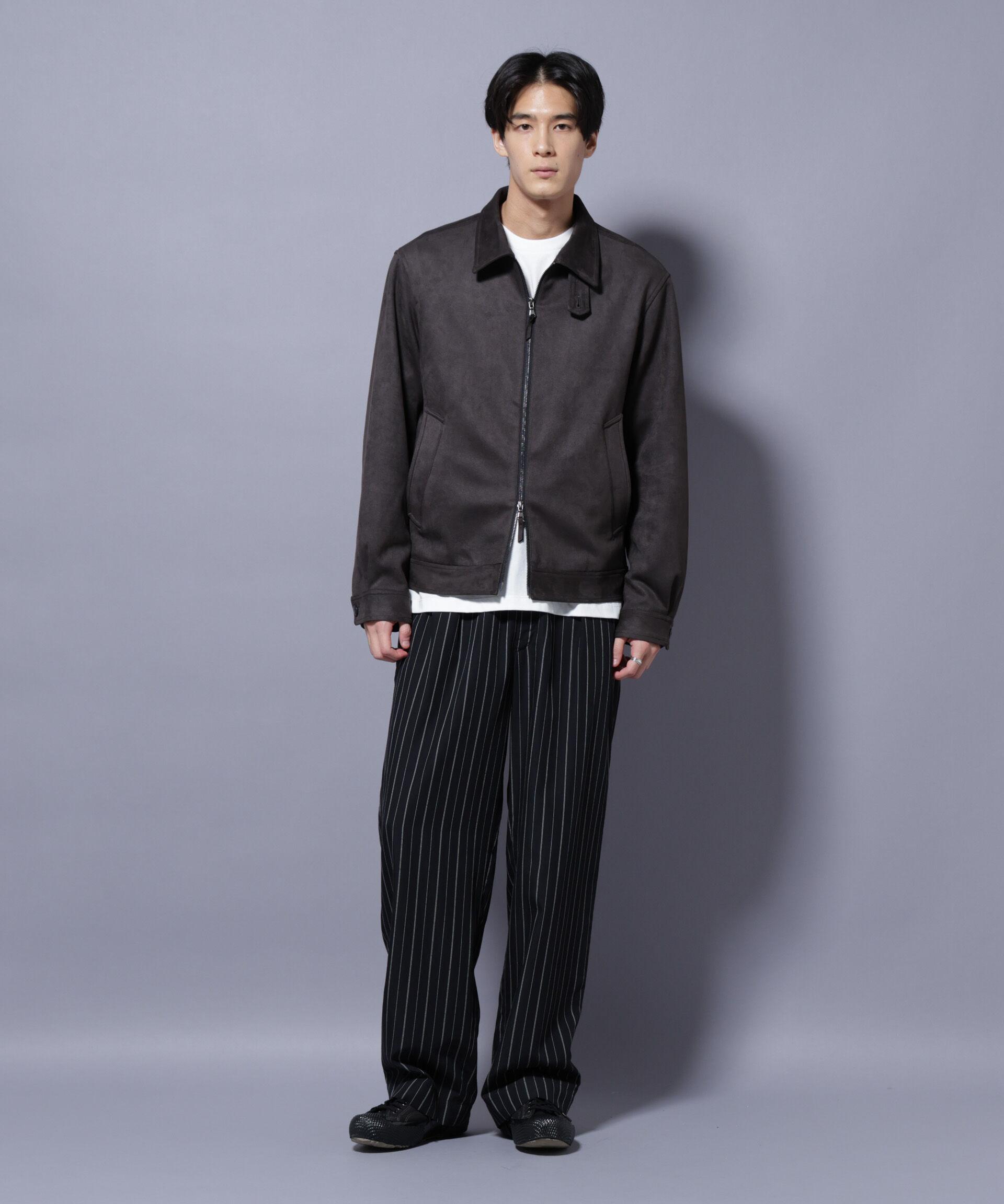 nano･universe「フェイクスエードブルゾン」|ブルゾン・スタジャン|