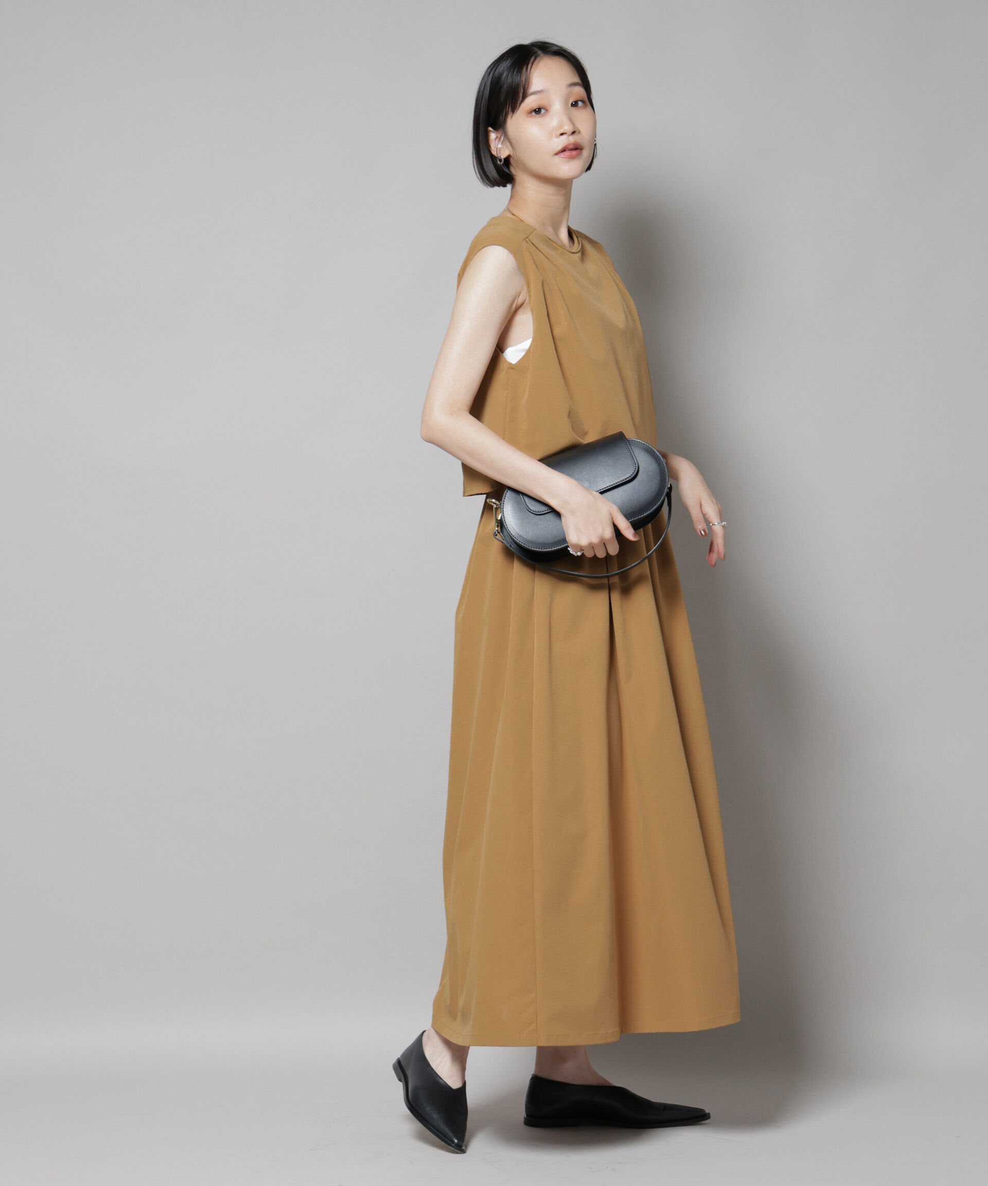 nano･universe「セットアップ風ノースリーブワンピース」|ワンピース|