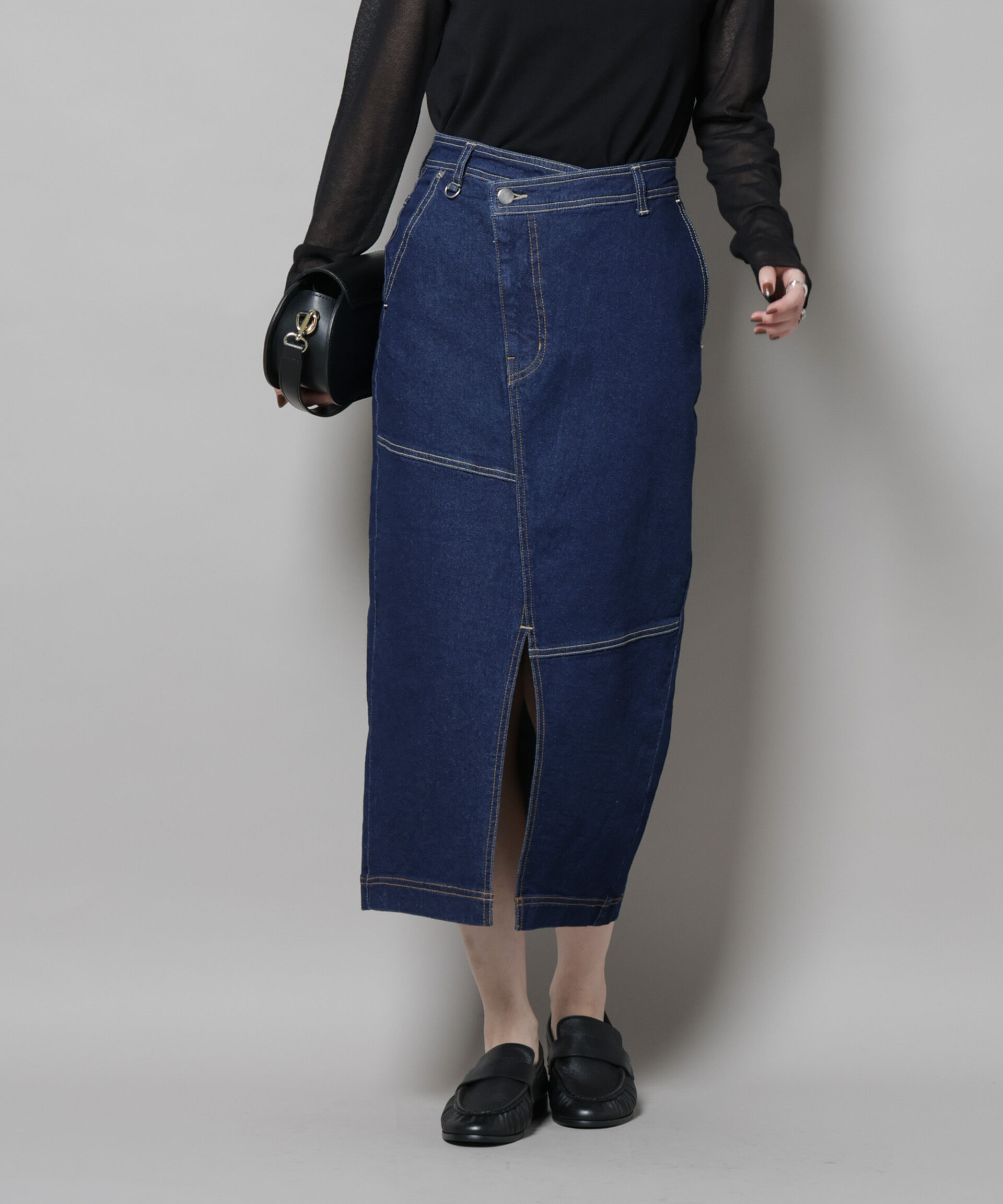 nano･universe「ラップペンシルデニムスカート」|スカート|