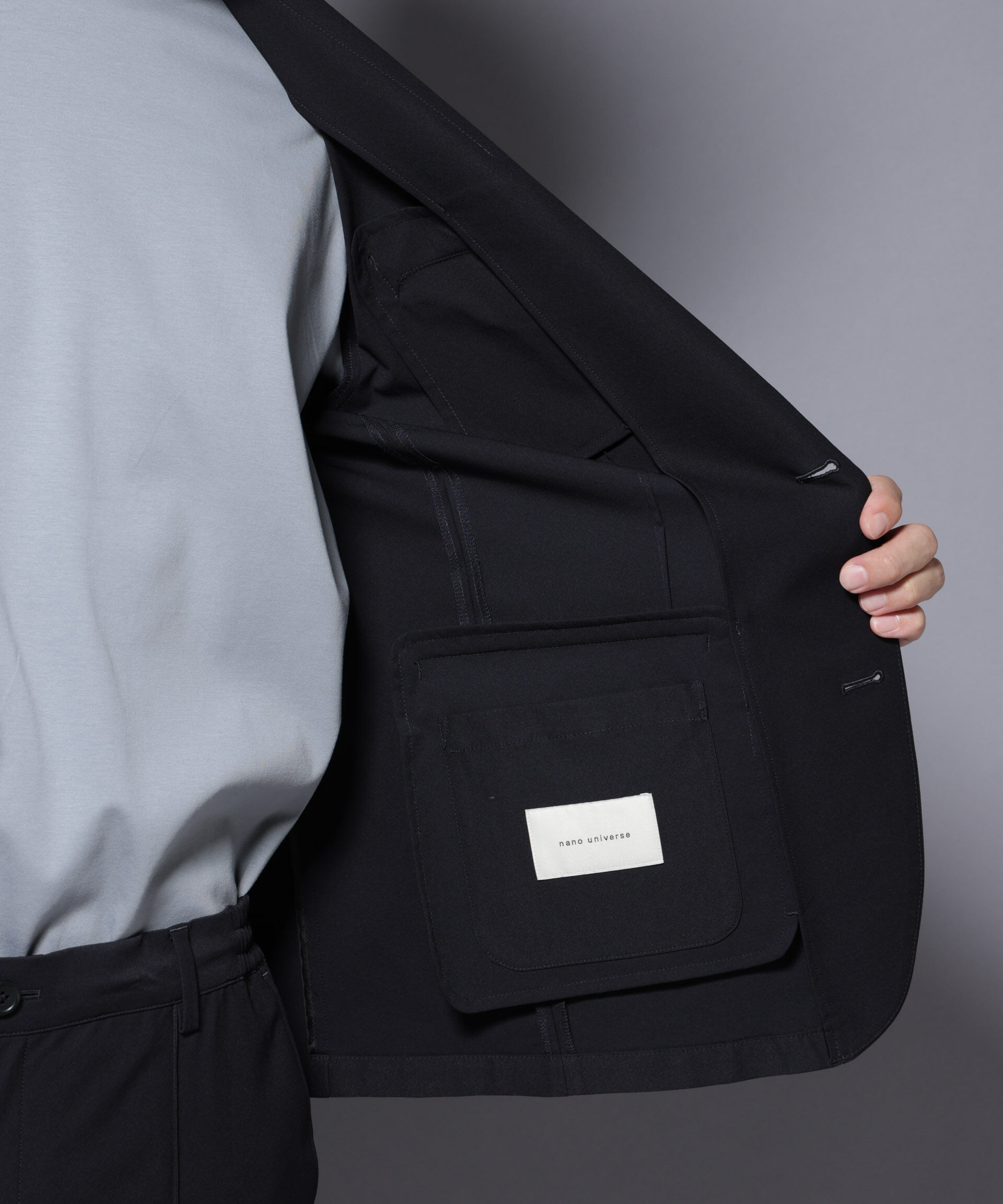 nano･universe「｢N JACKET BASIC｣TEXBRID(R) ﾂｲﾙｼﾞｬｹｯﾄ/ｽﾄﾚｯﾁ･撥水(ｾｯﾄｱｯ 」|スーツ|