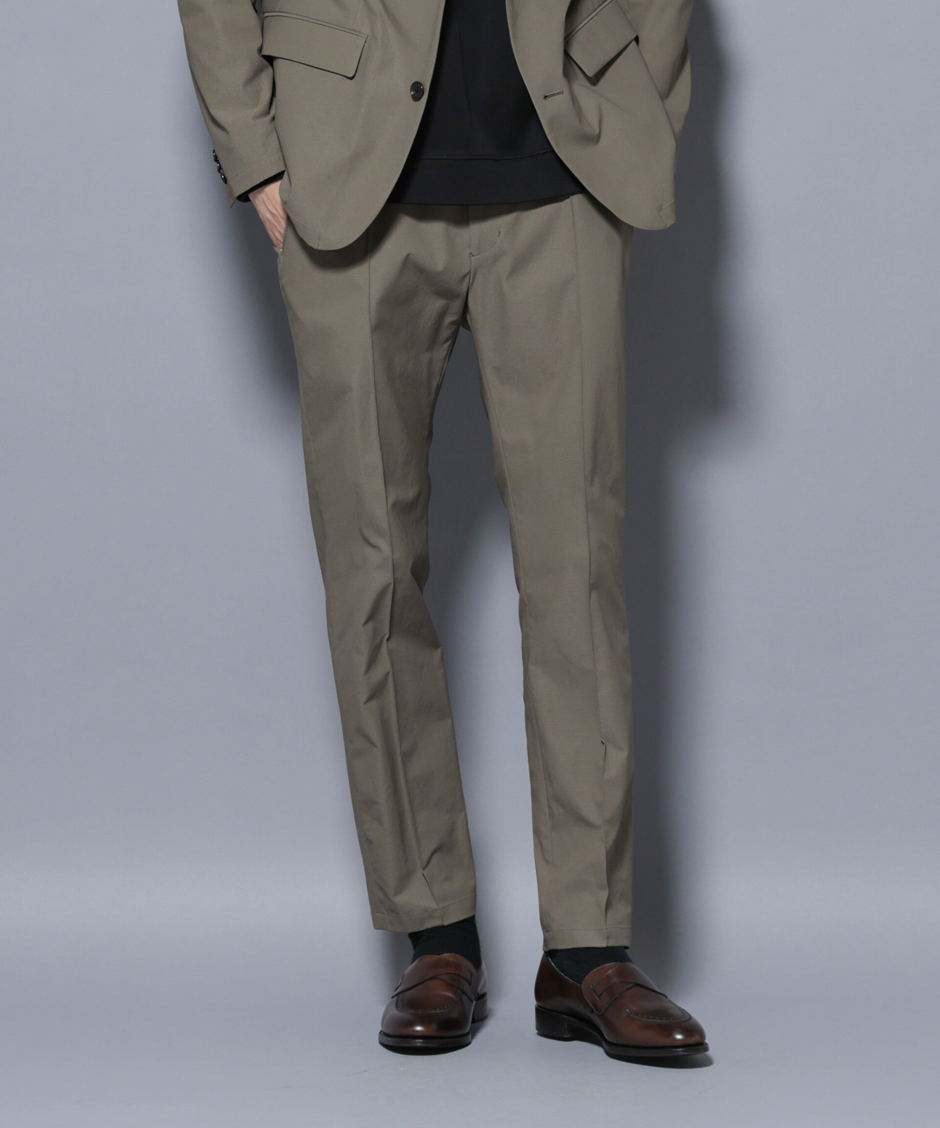 nano･universe「「N TROUSERS BASIC」TEXBRID(R) ツイルパンツ/ストレッチ・撥水(セットアップ可)」|スーツ|カーキベージ 6