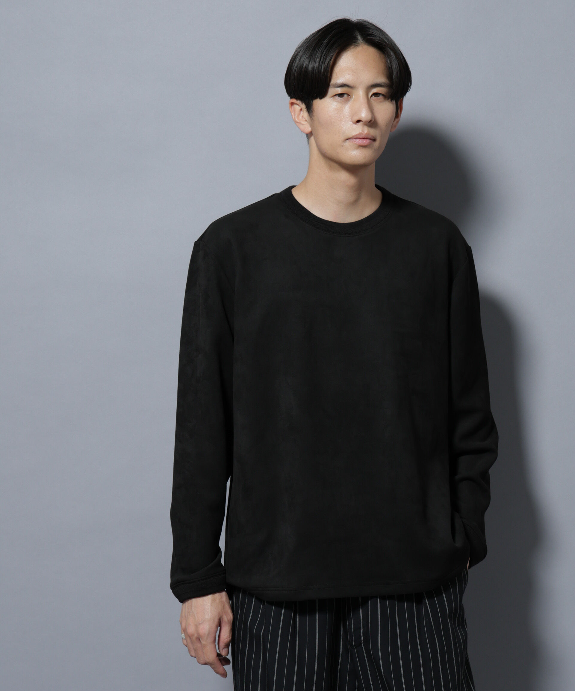 nano･universe「フェイクスエードプルオーバー 長袖」|Tシャツ・カットソー|