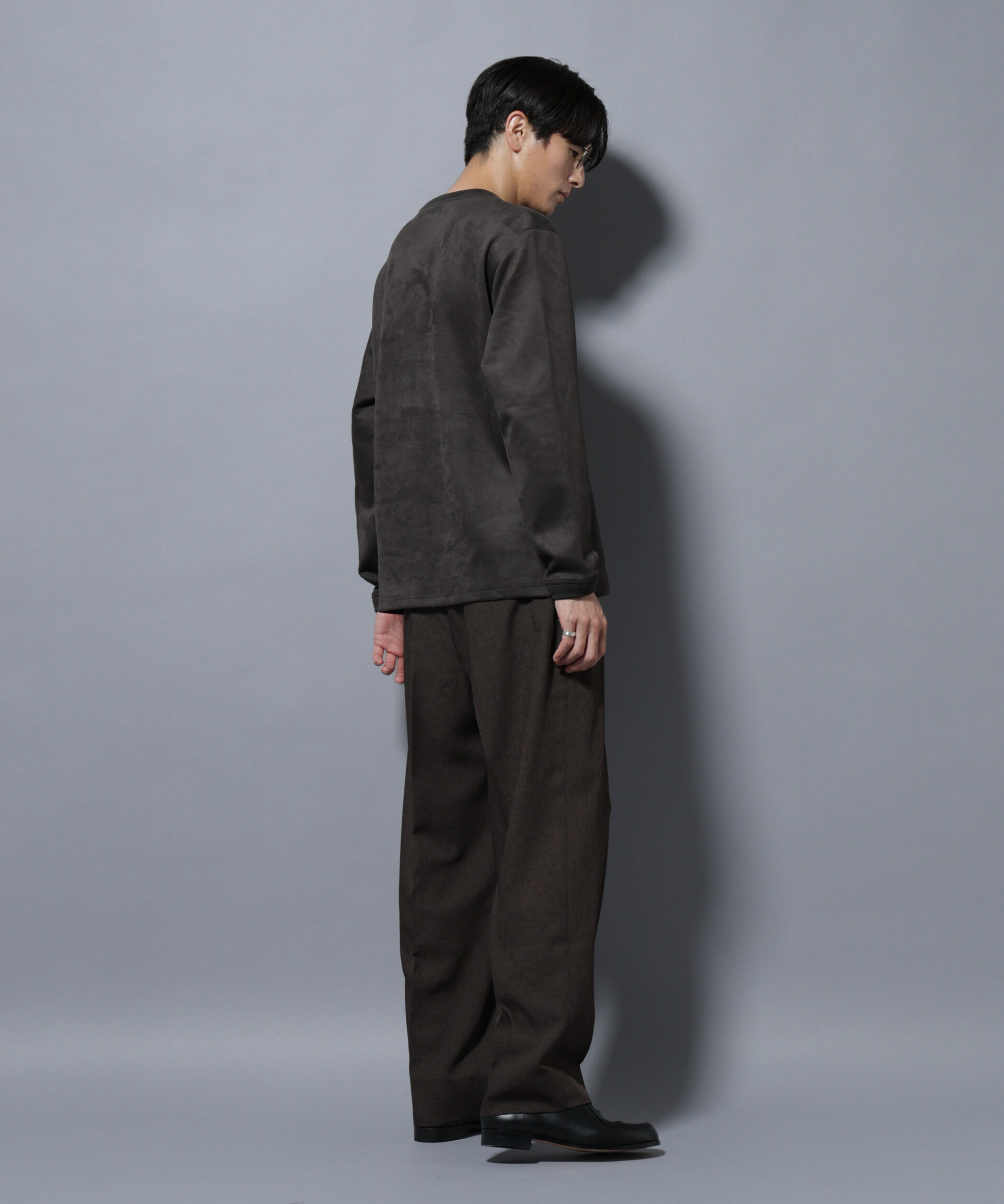 nano･universe「フェイクスエードプルオーバー 長袖」|Tシャツ・カットソー|