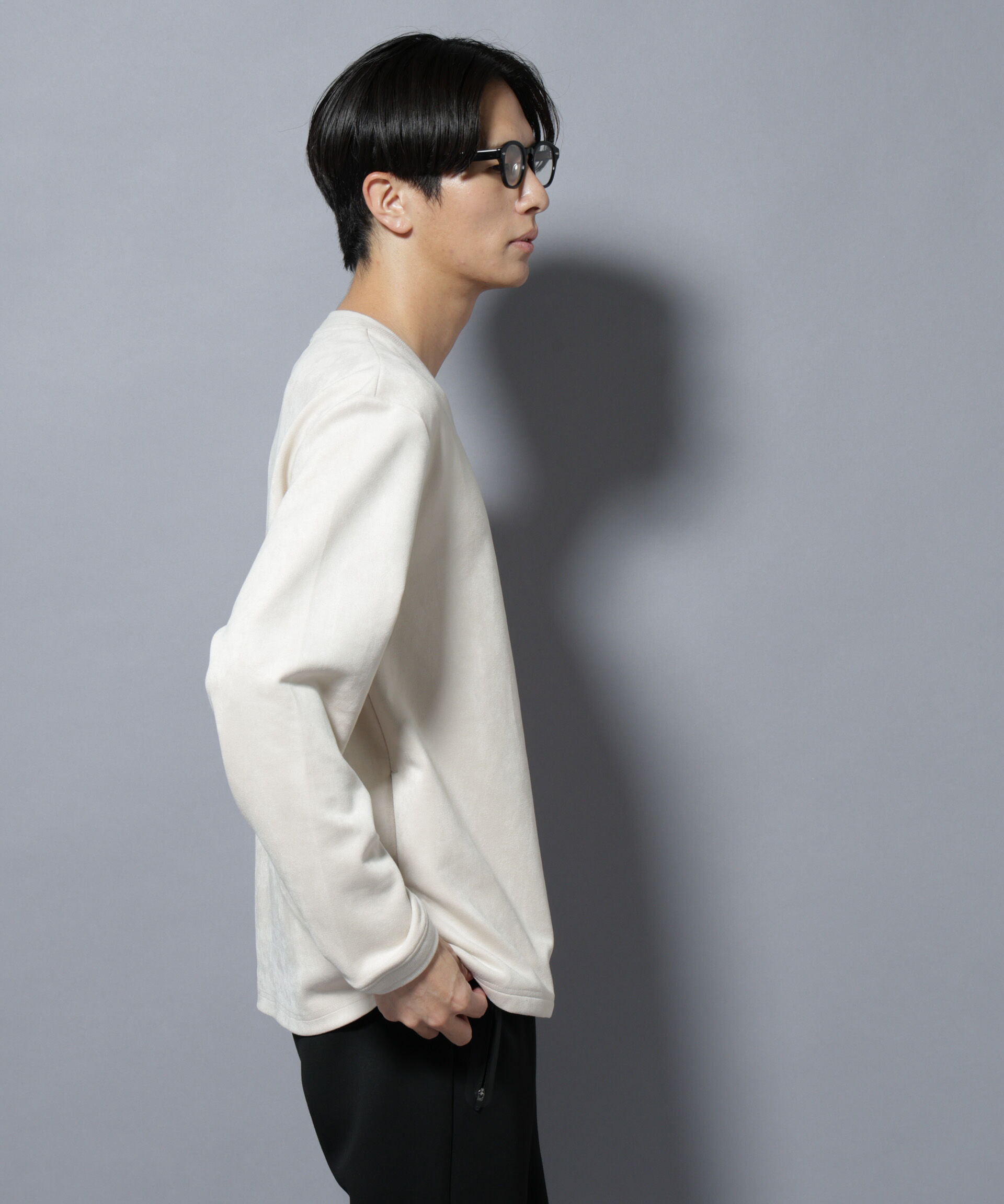 nano･universe「フェイクスエードプルオーバー 長袖」|Tシャツ・カットソー|