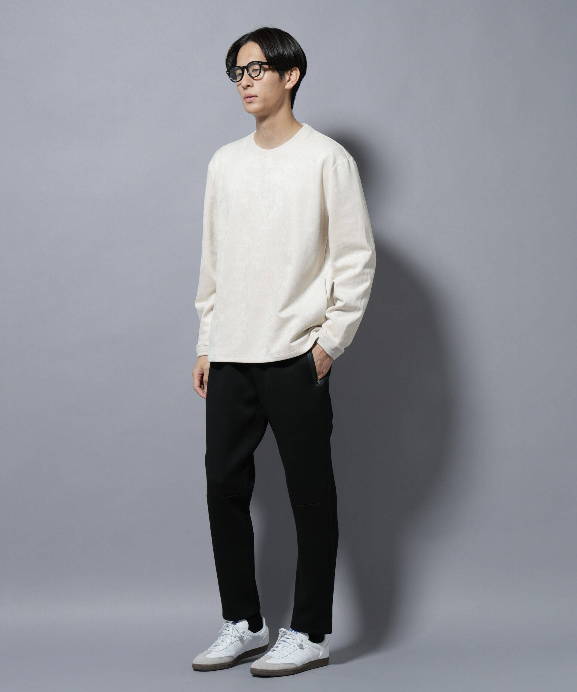 nano･universe「フェイクスエードプルオーバー 長袖」|Tシャツ・カットソー|