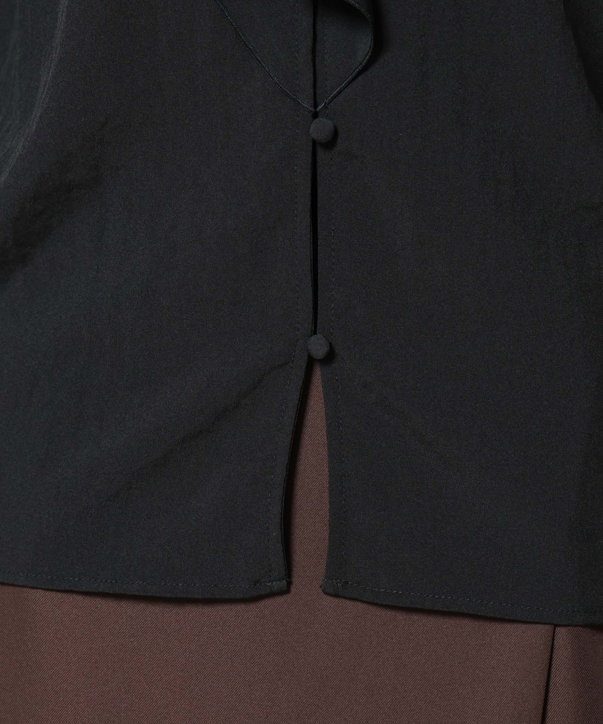 nano･universe「ビンテージポプリンラッフルカラーブラウス」|シャツ・ブラウス|