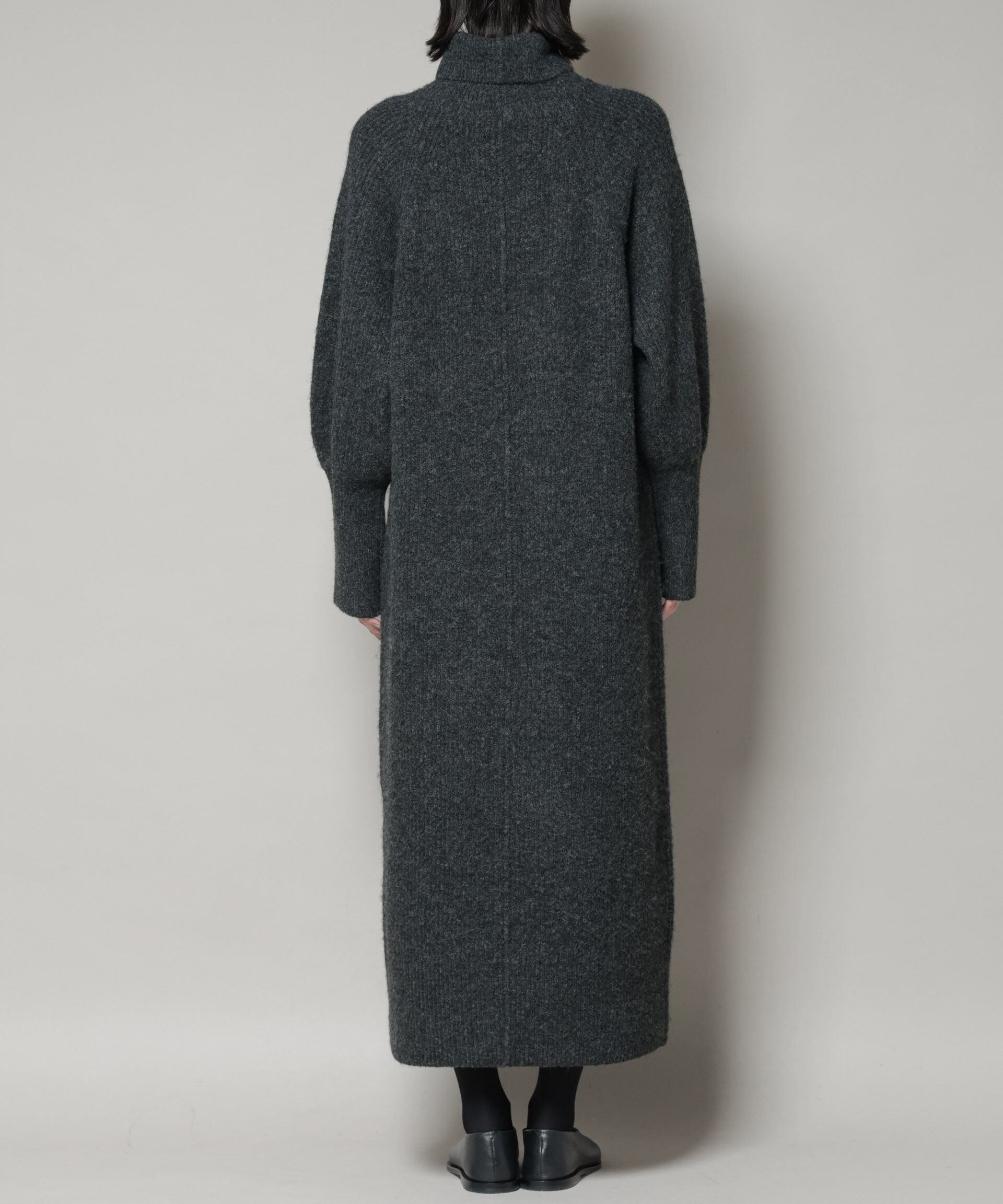 nano･universe「エアリーヤーン畦編タートルニットマキシワンピース」|ワンピース|