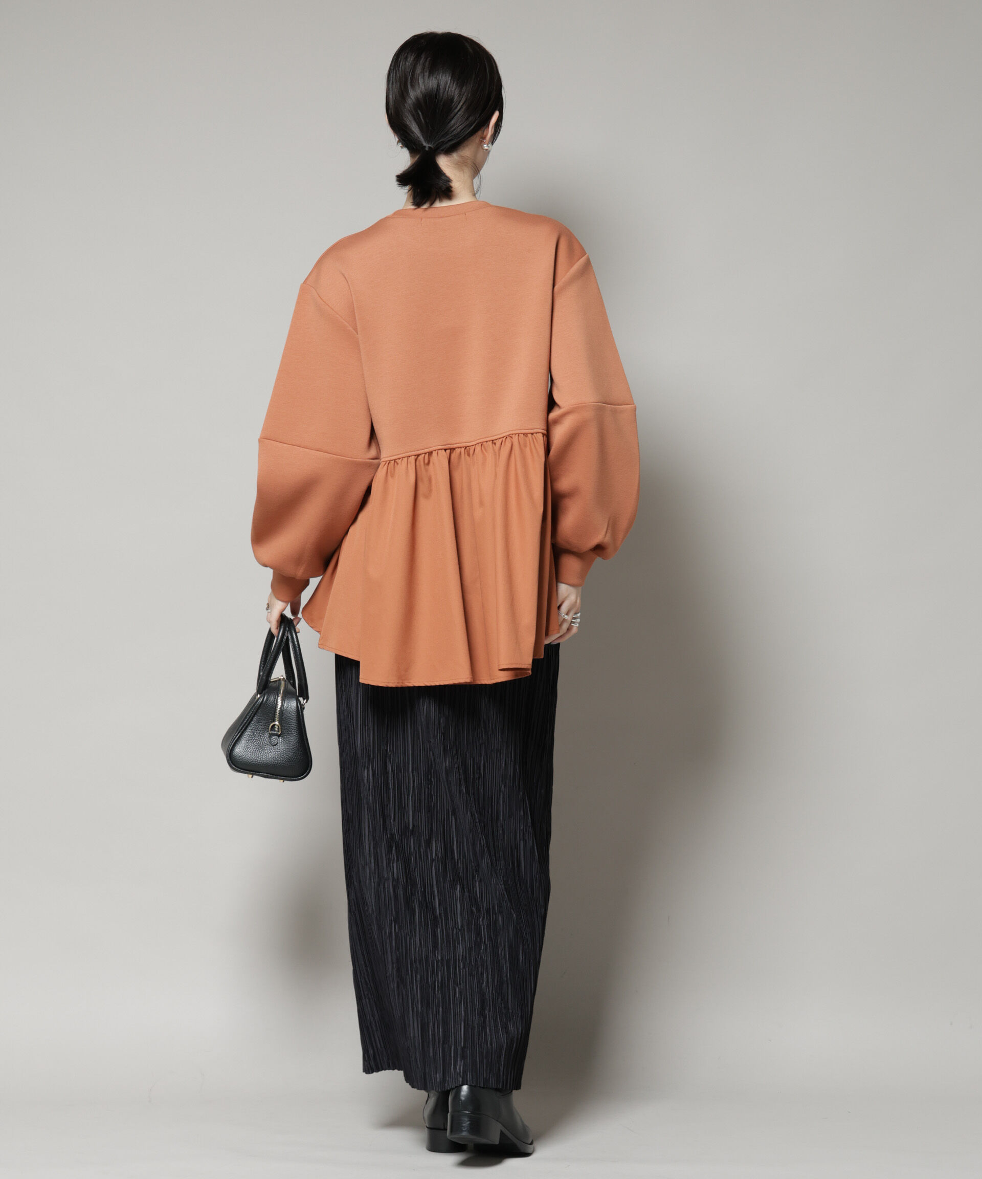 nano･universe「布帛コンビペプラムカットトップス」|Tシャツ・カットソー|