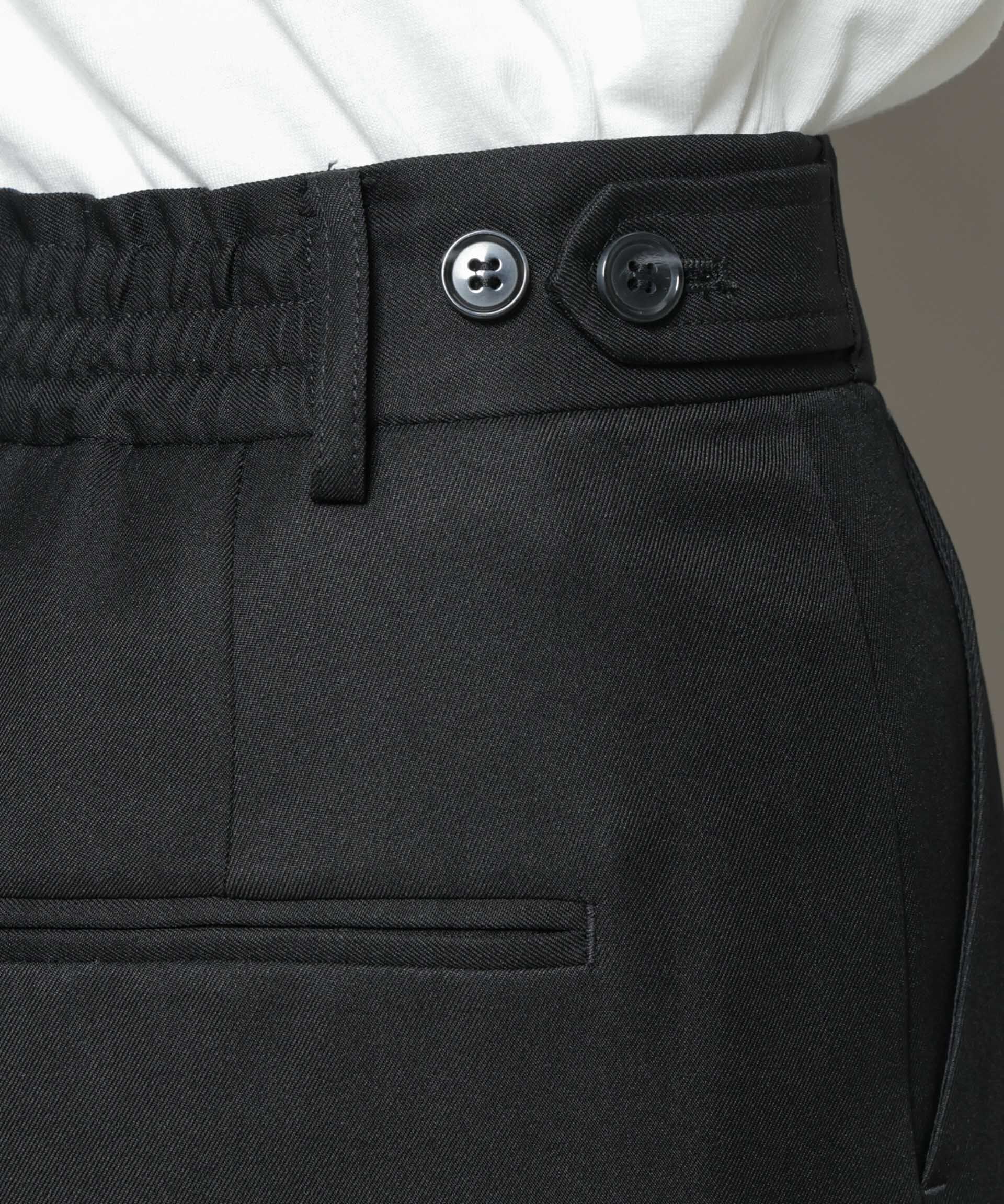 nano･universe「サイドタブセンタープレスセミワイドパンツ」|チノ|