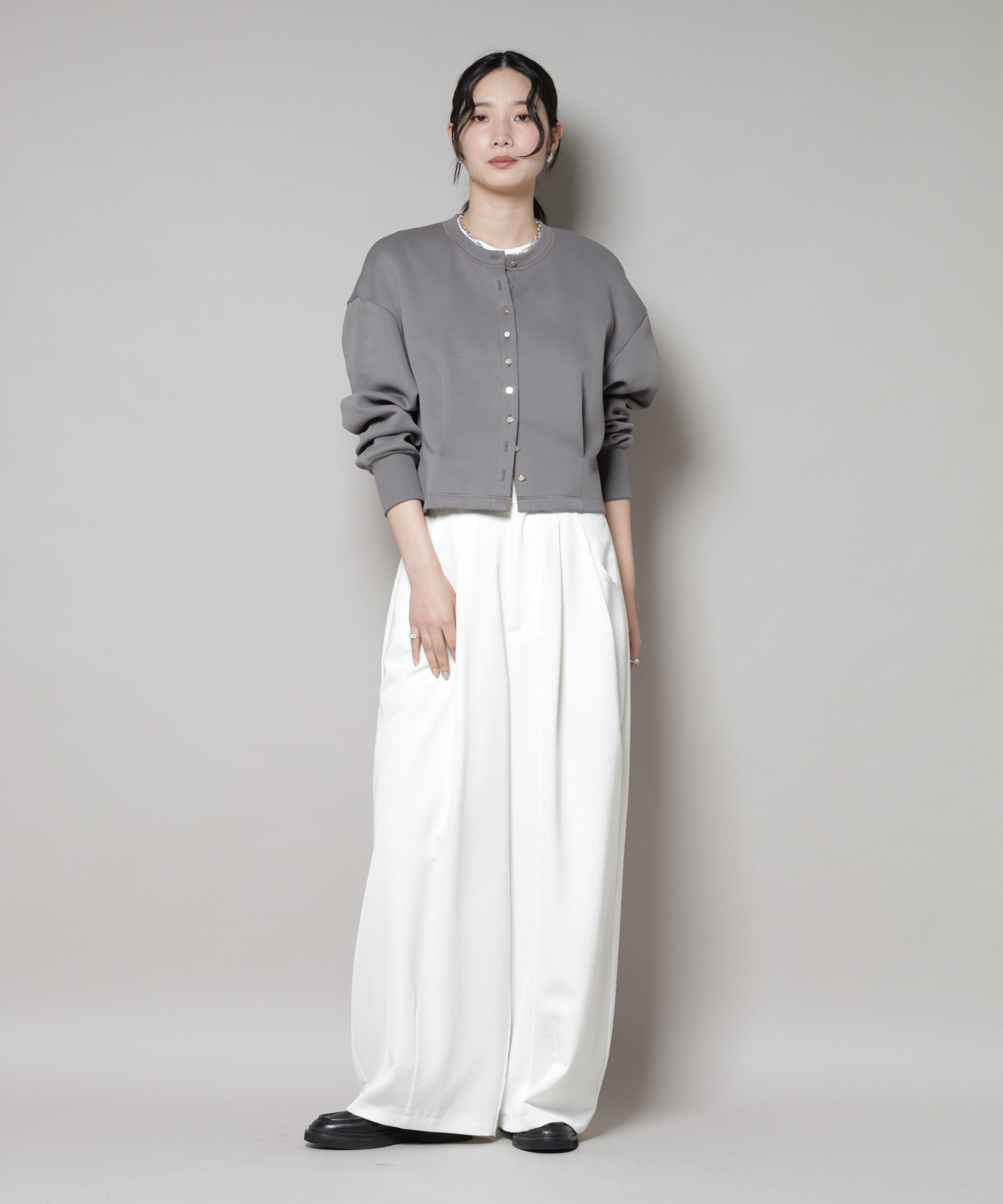 nano･universe「ダンボールタックカーディガン」|Tシャツ・カットソー|