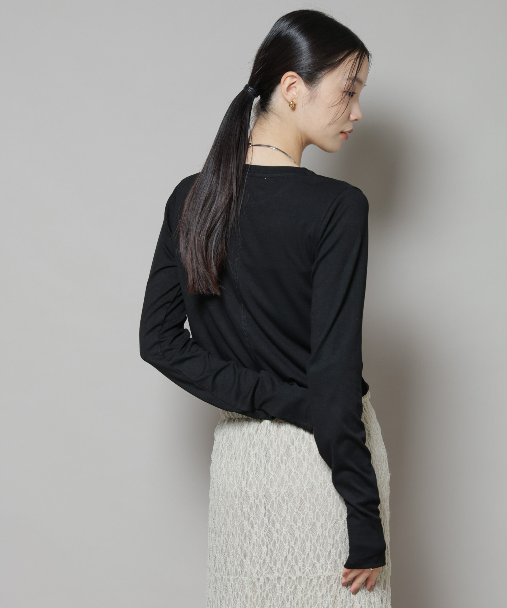 nano･universe「吸湿発熱クルーネックロングスリーブTシャツ」|Tシャツ・カットソー|