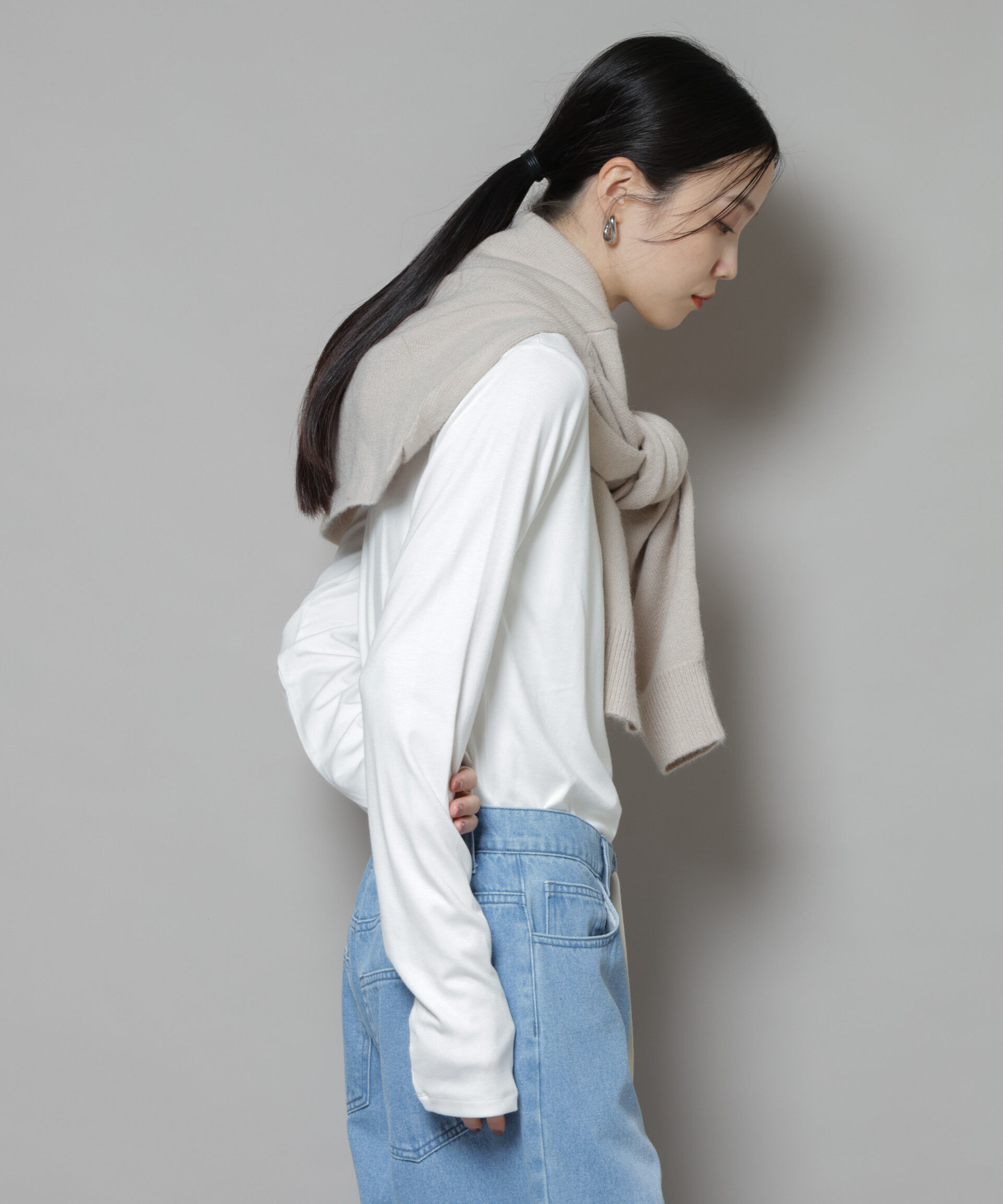 nano･universe「吸湿発熱クルーネックロングスリーブTシャツ」|Tシャツ・カットソー|