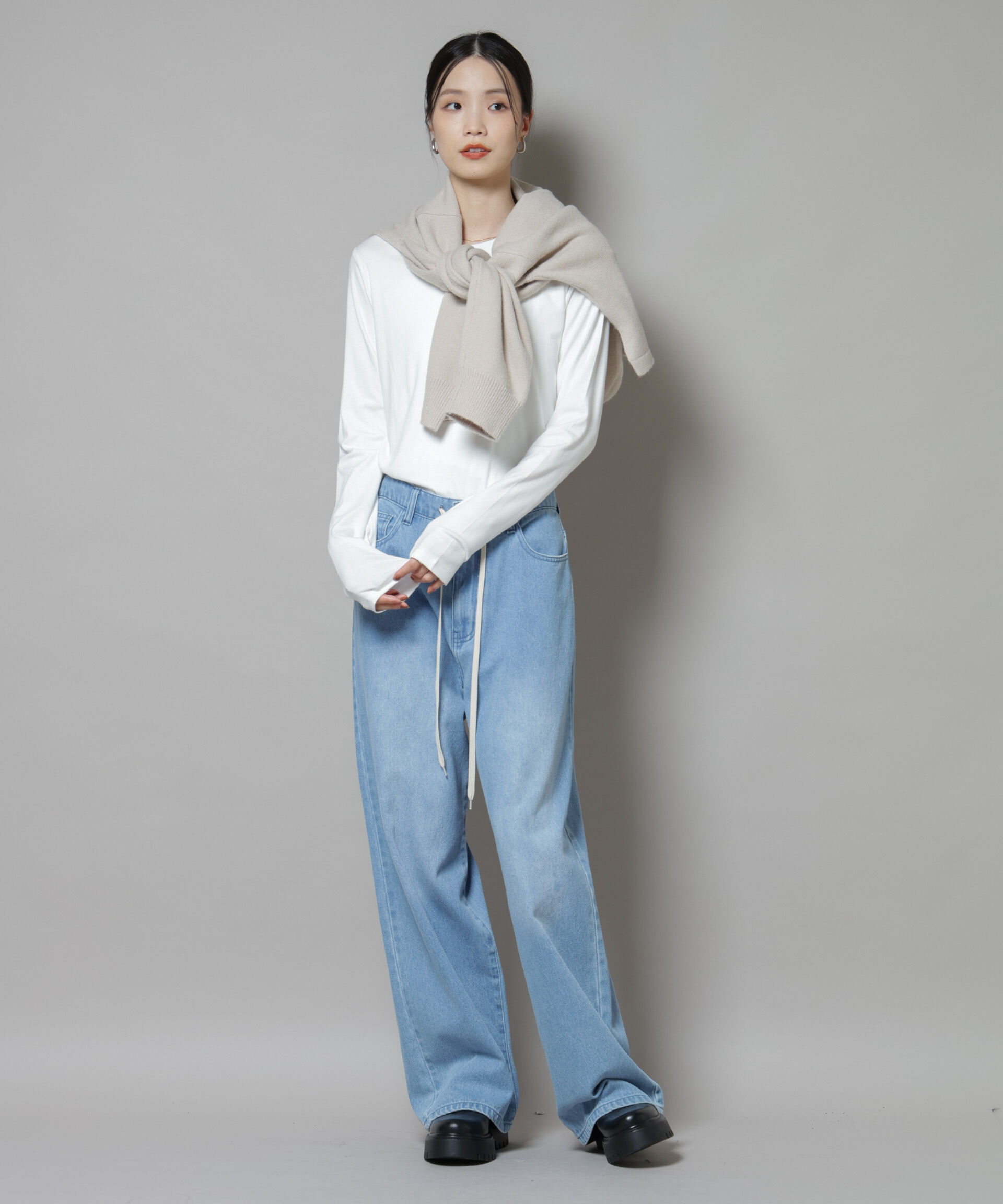 nano･universe「吸湿発熱クルーネックロングスリーブTシャツ」|Tシャツ・カットソー|