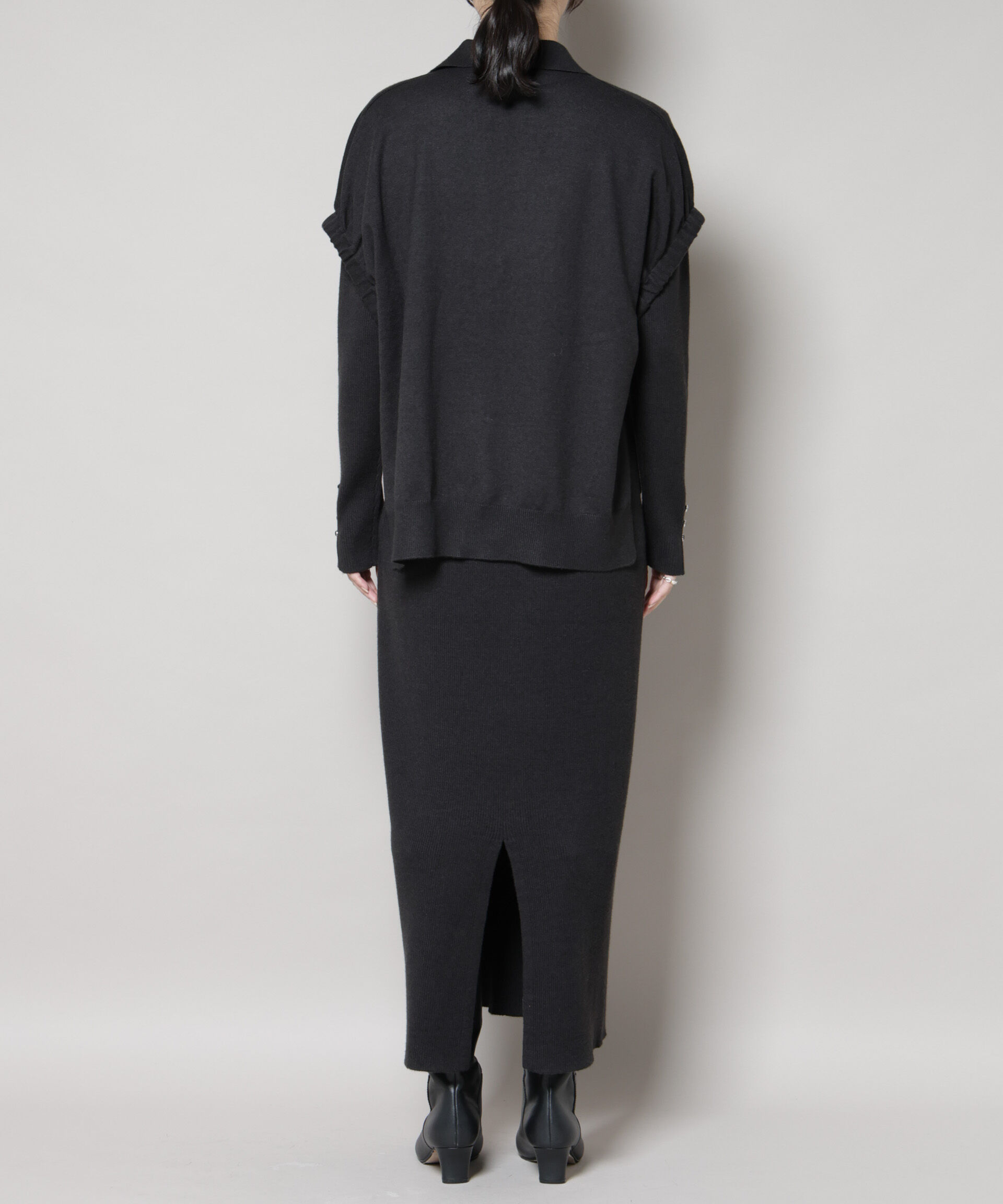 nano･universe「ドロストベスト＋リブニットワンピースセット」|ワンピース|