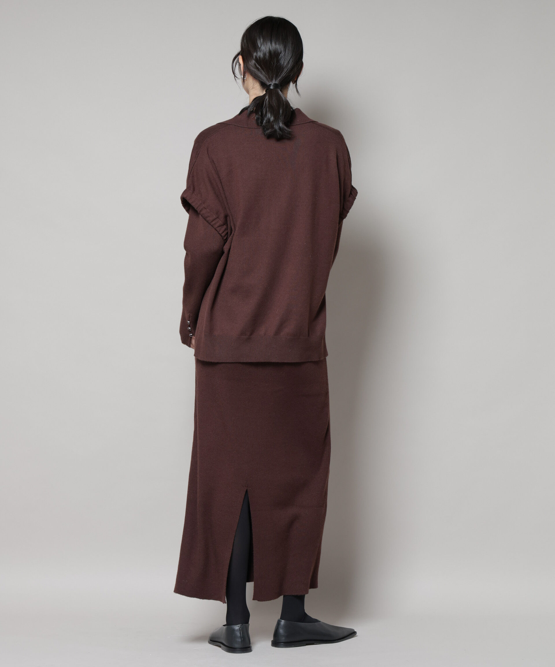 nano･universe「ドロストベスト＋リブニットワンピースセット」|ワンピース|