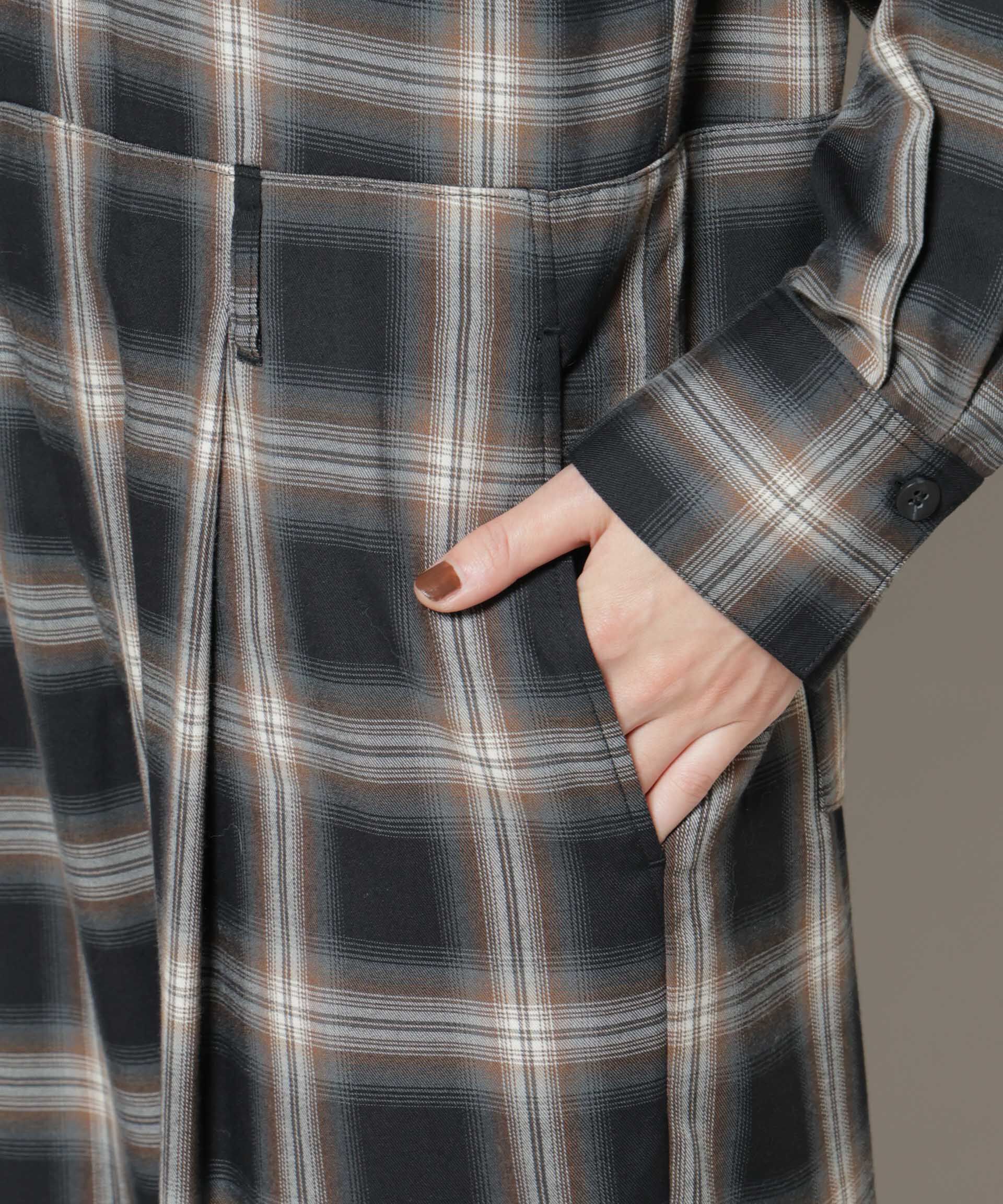 nano･universe「オンブレーチェックジャンプスーツ」|ワンピース|