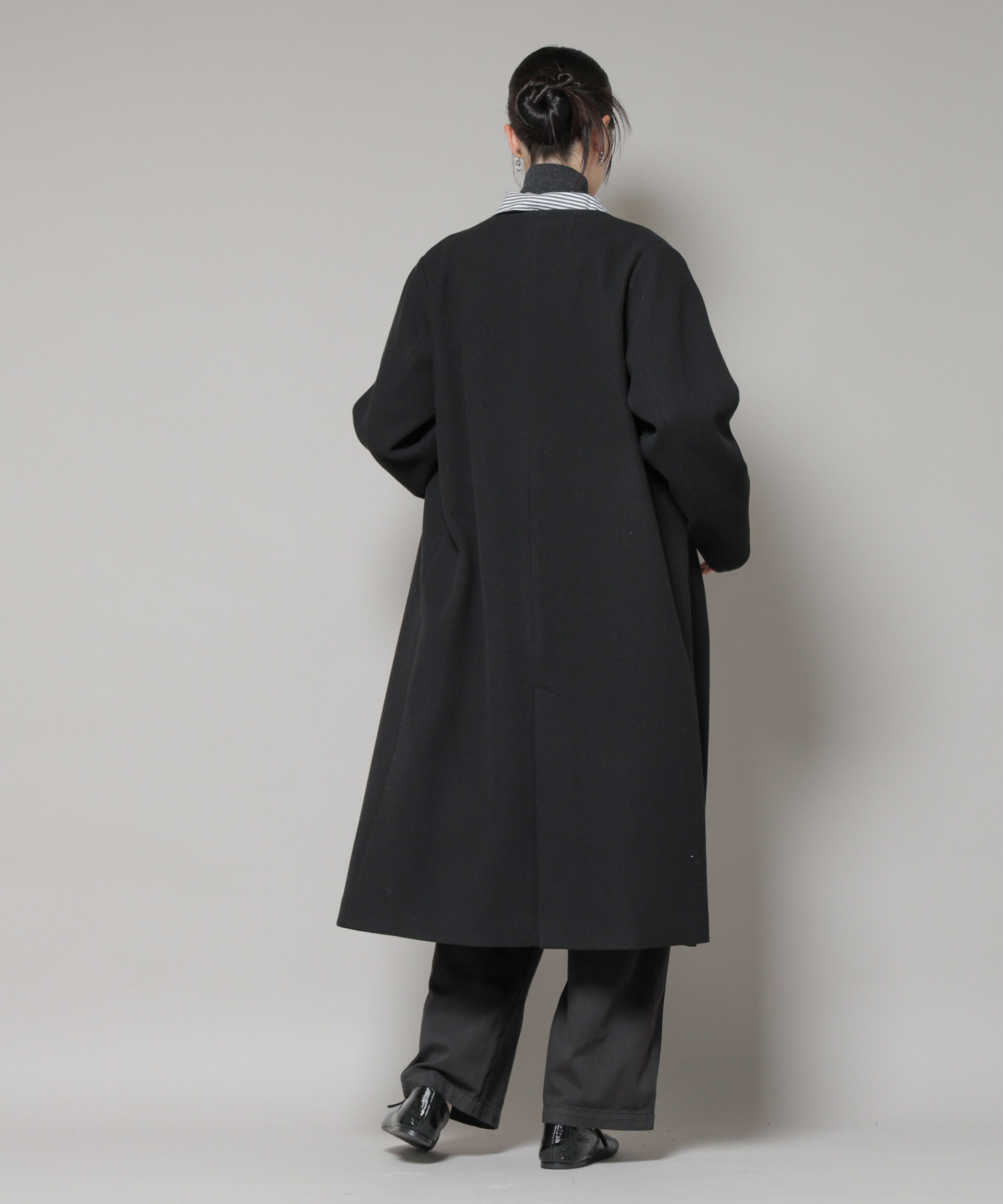 nano･universe「Vネックノーカラーコート」|その他|