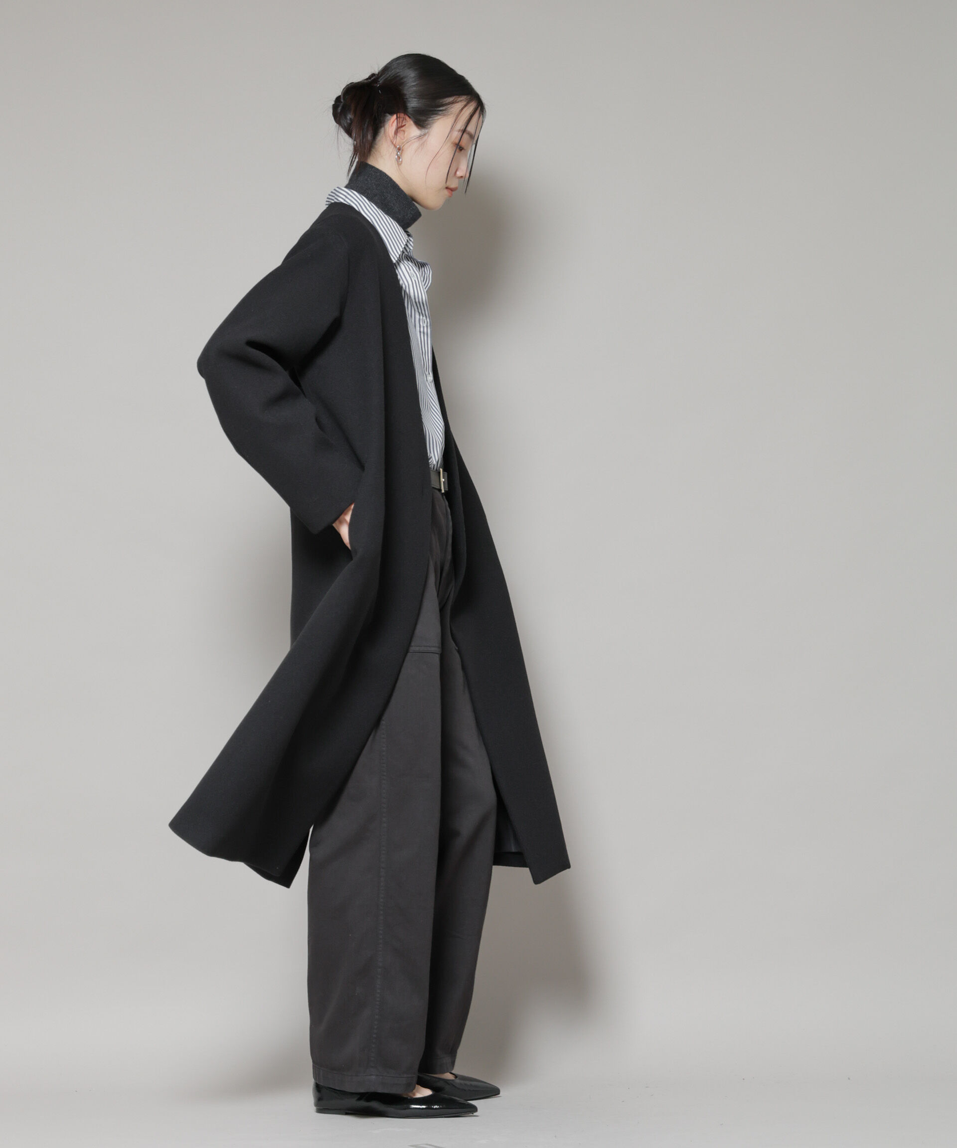 nano･universe「Vネックノーカラーコート」|その他|