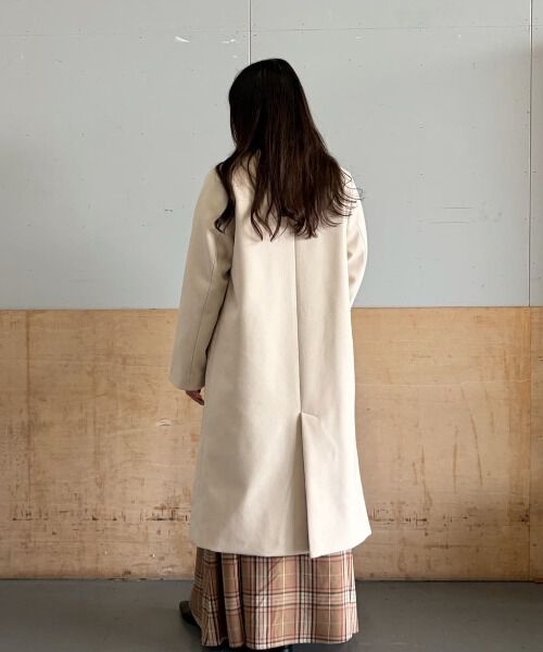 nano･universe「Vネックノーカラーコート」|その他|