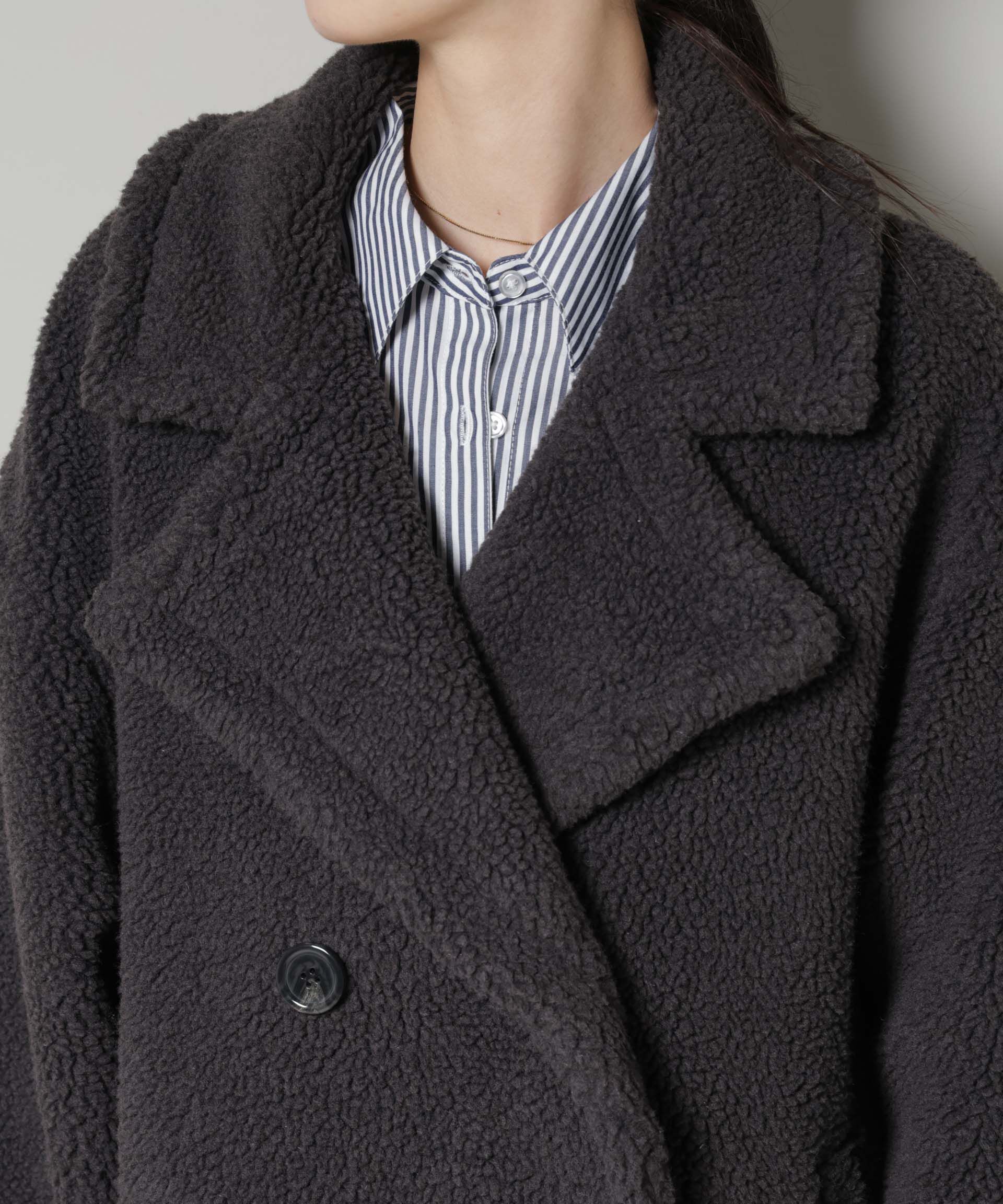 nano･universe「ボアワイドダブルボタンコート」|その他|