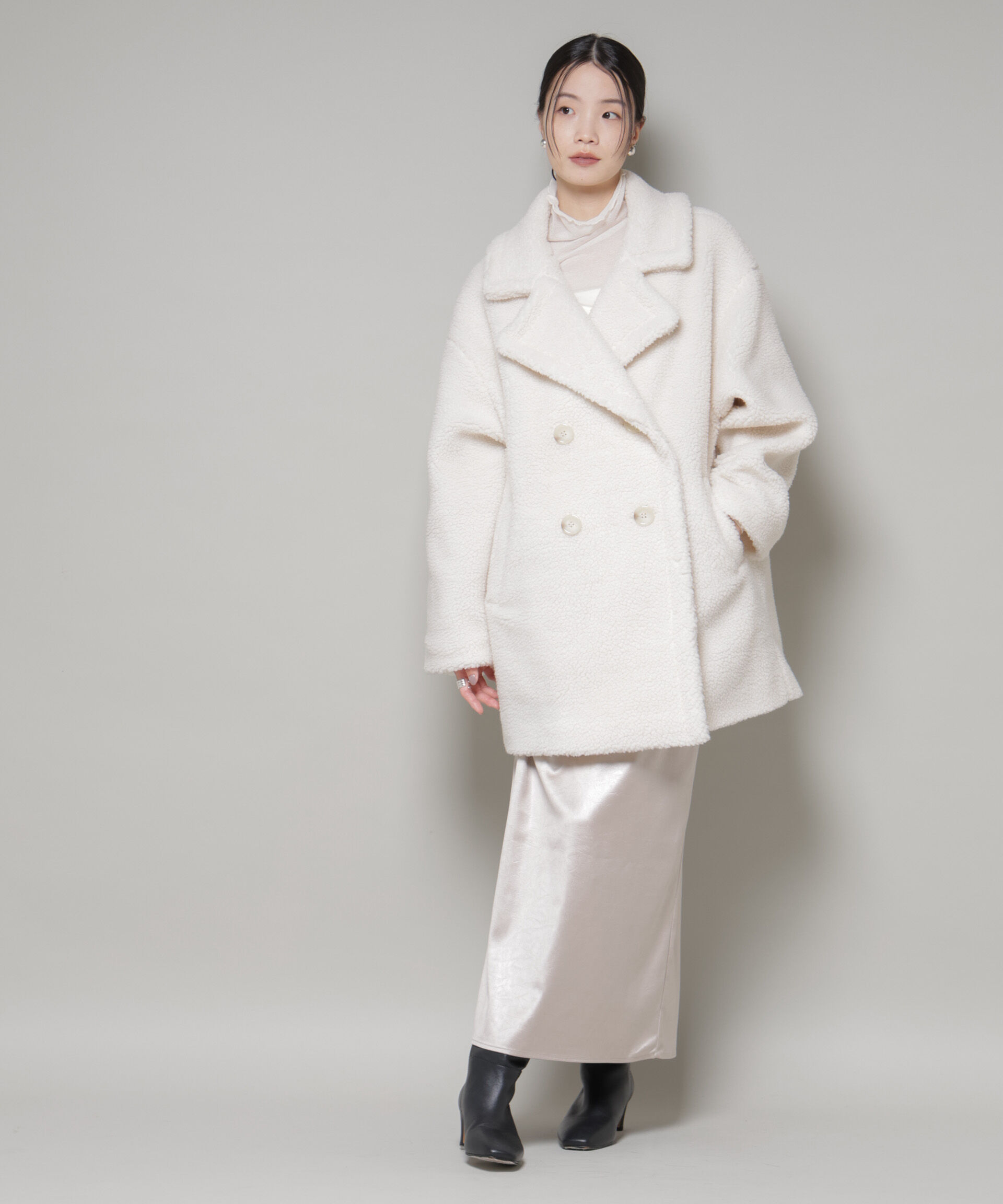 nano･universe「ボアワイドダブルボタンコート」|その他|