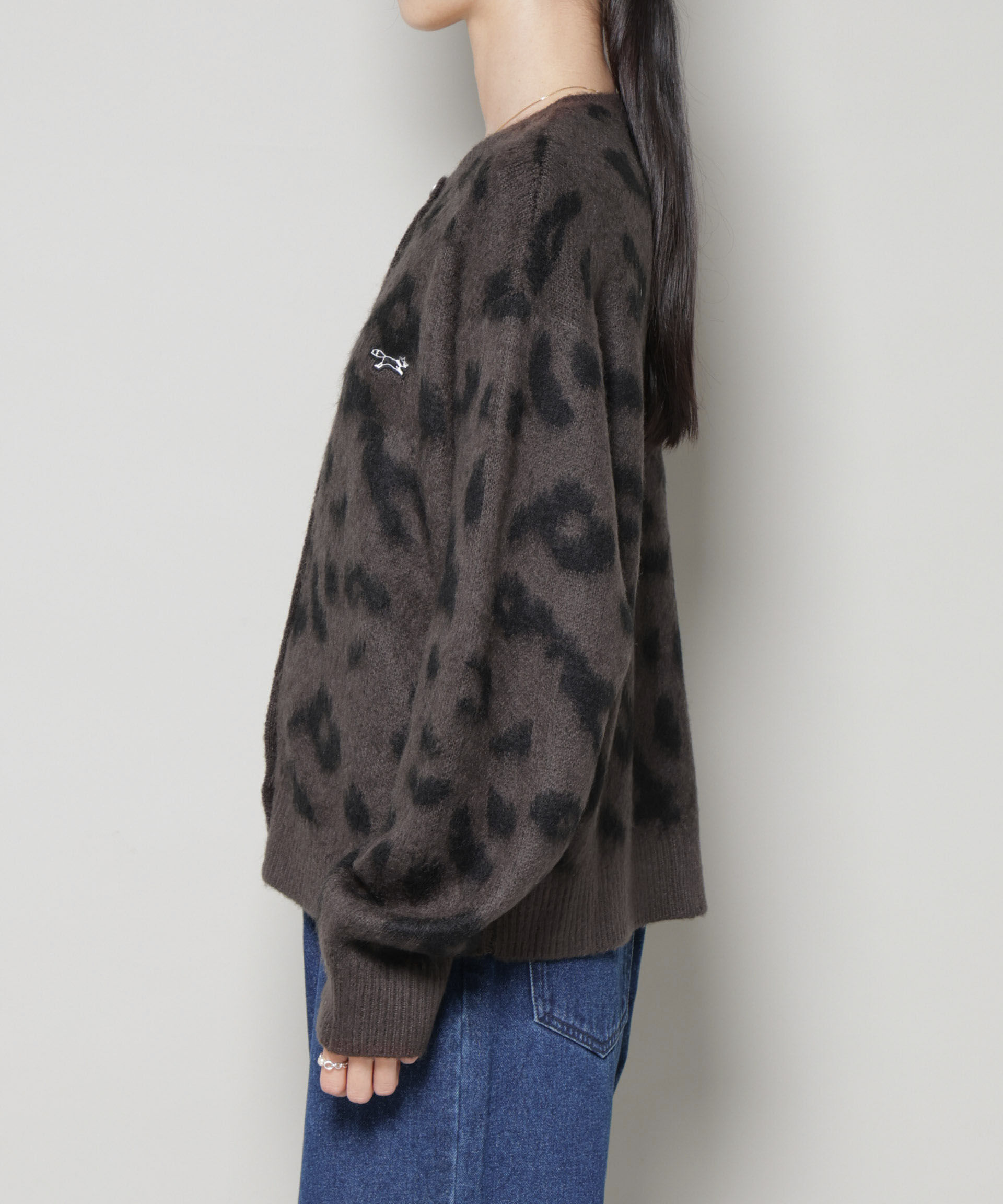 nano･universe「PENNEYS別注TheFOXレオパードクルーカーディガン」|ニット・セーター|