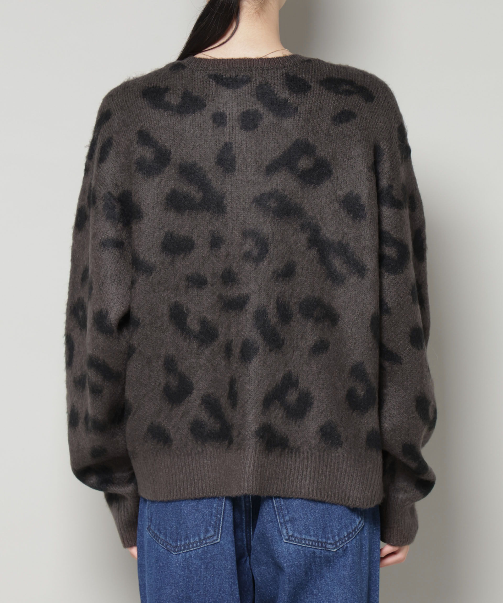 nano･universe「PENNEYS別注TheFOXレオパードクルーカーディガン」|ニット・セーター|