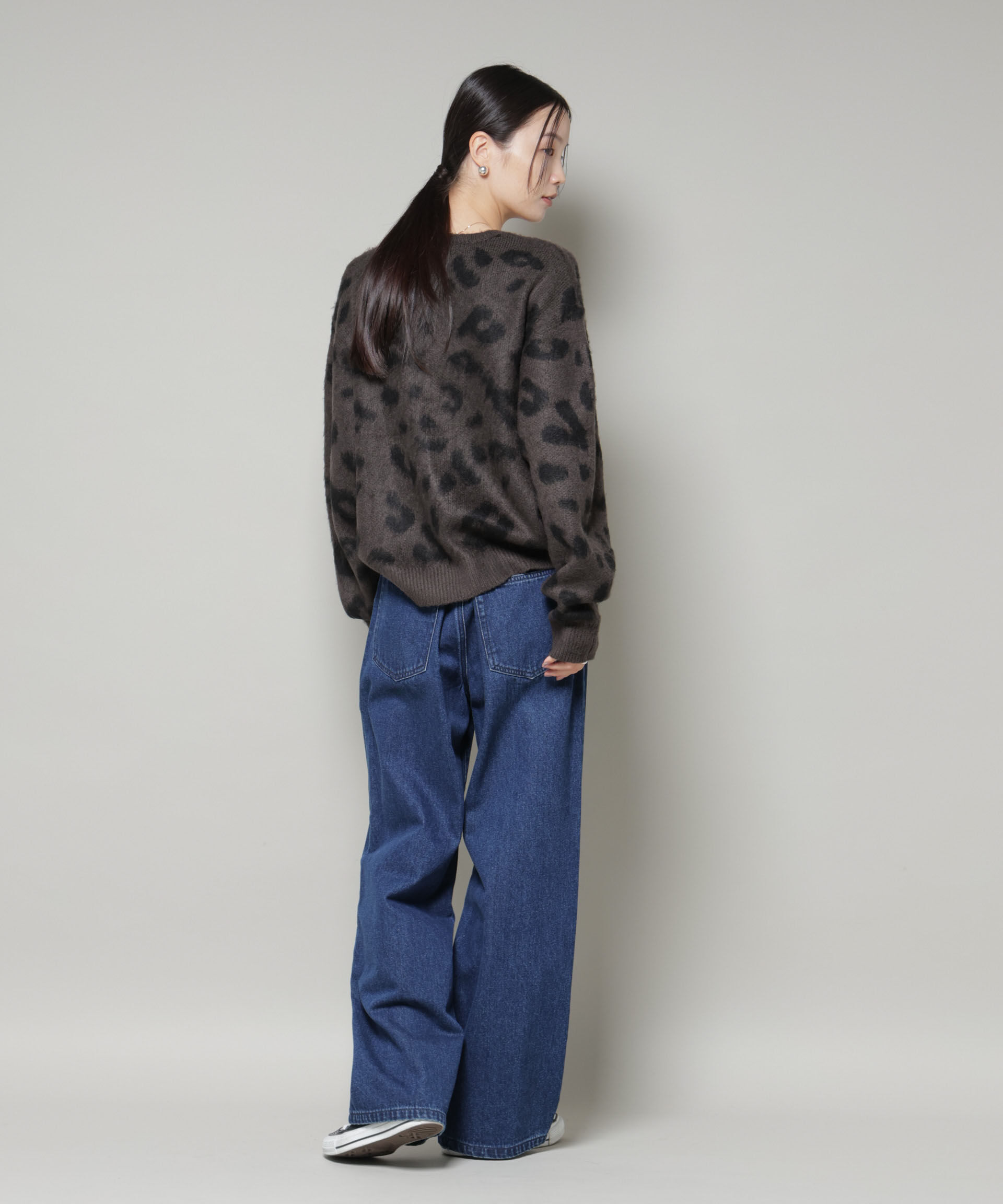 nano･universe「PENNEYS別注TheFOXレオパードクルーカーディガン」|ニット・セーター|