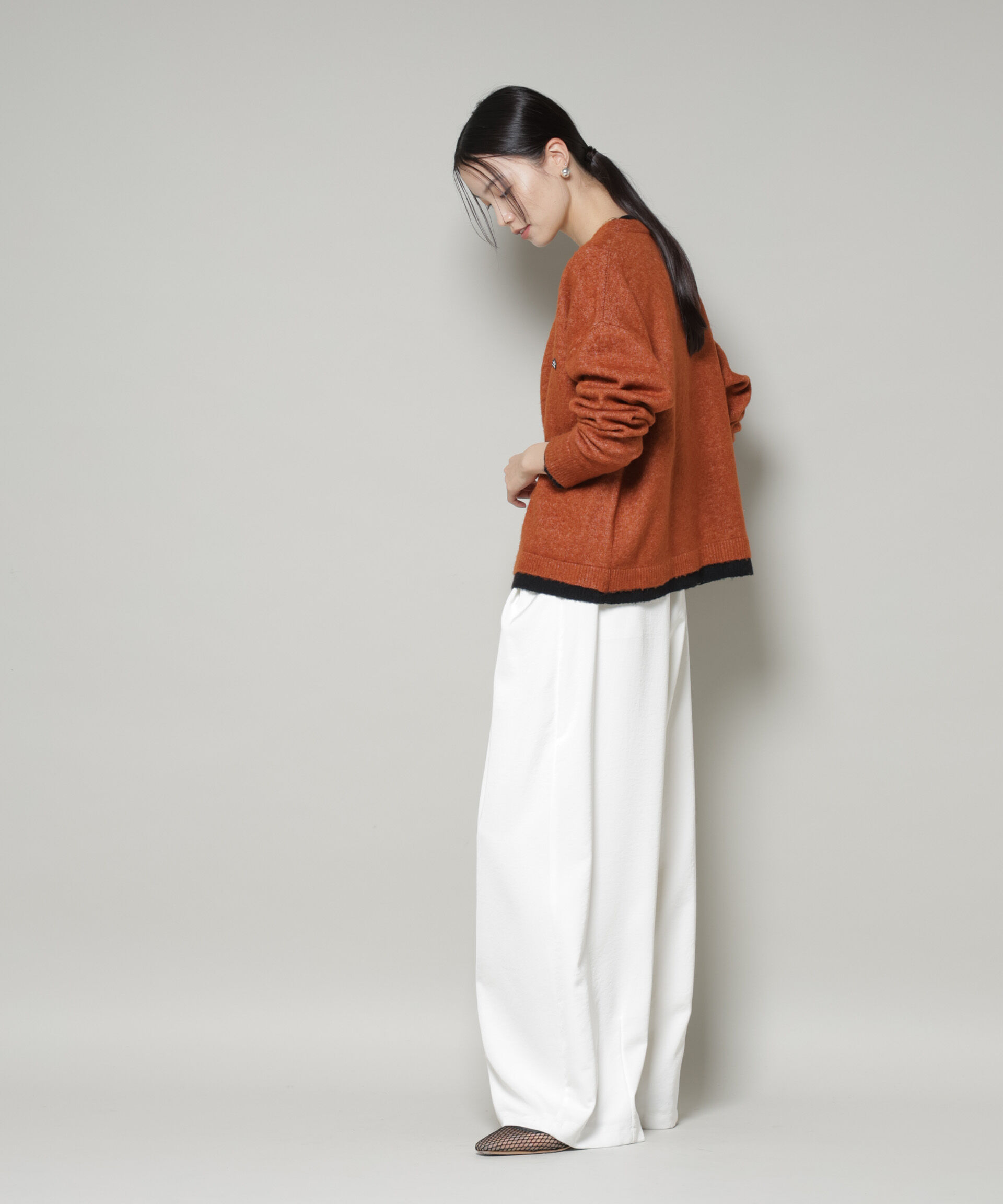 nano･universe「PENNEYS別注TheFOXバイカラーVネックカーディガン」|ニット・セーター|