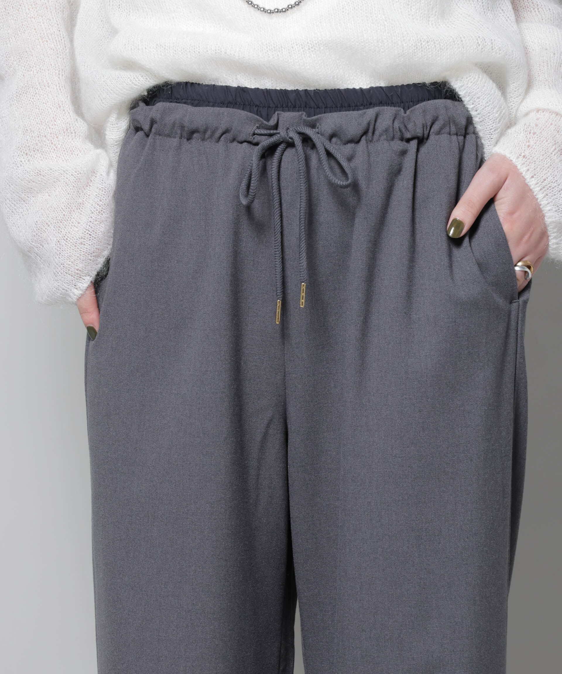 nano･universe「ファンクションダブルウエストイージーパンツ」|チノ|