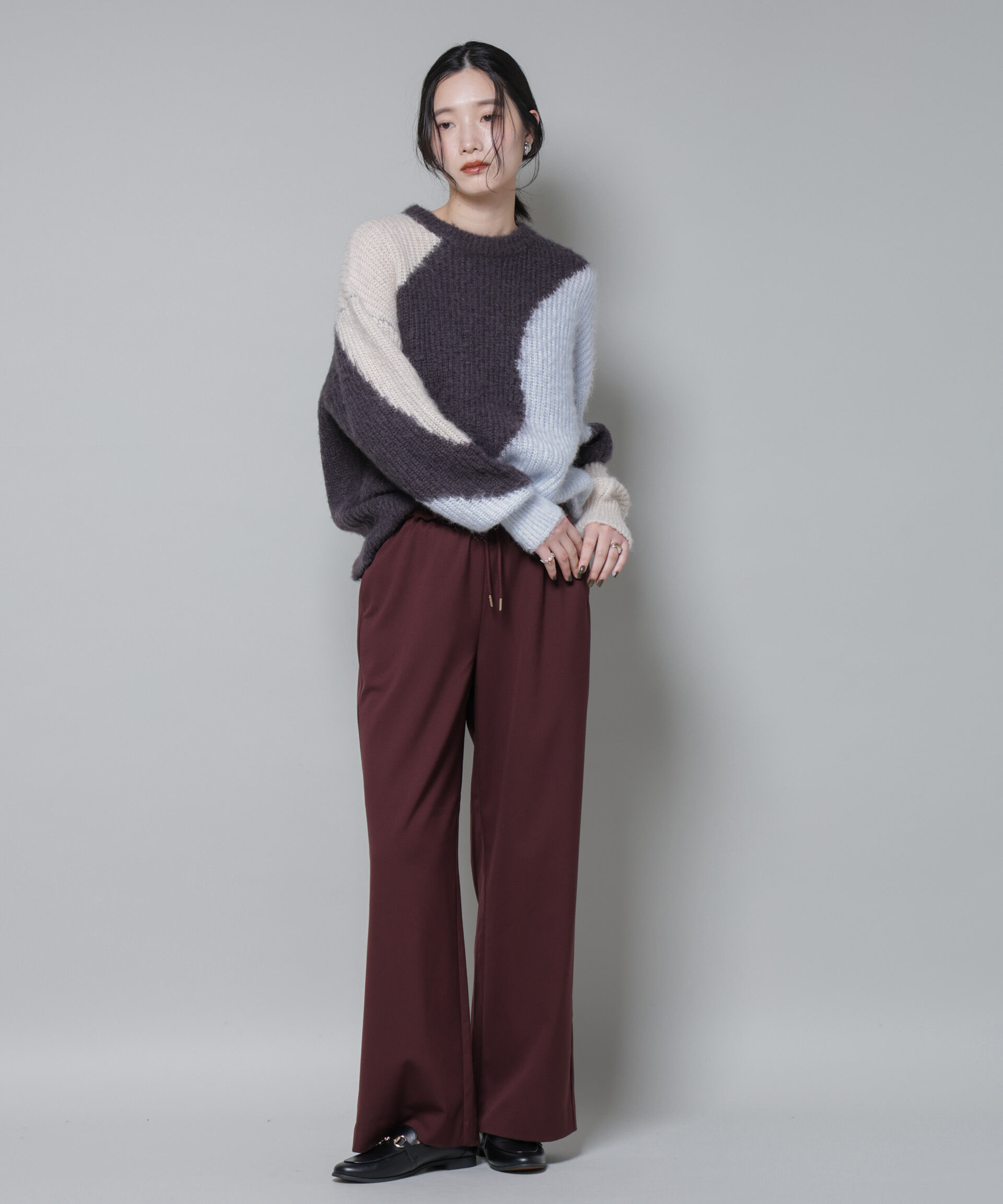 nano･universe「ファンクションダブルウエストイージーパンツ」|チノ|