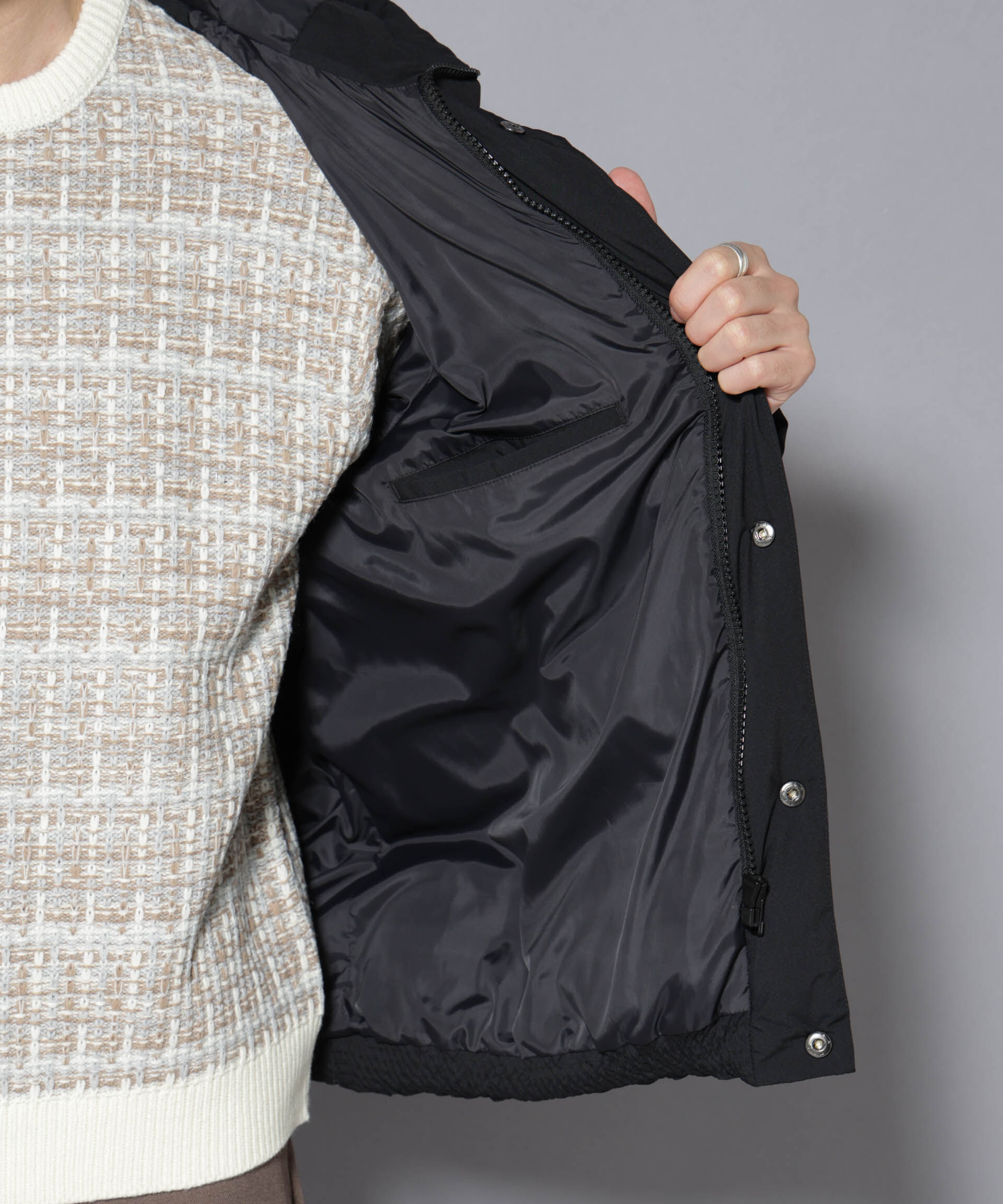 nano･universe「anewdown(R)フルダルステッチフーデット撥水ダウン」|ダウン|