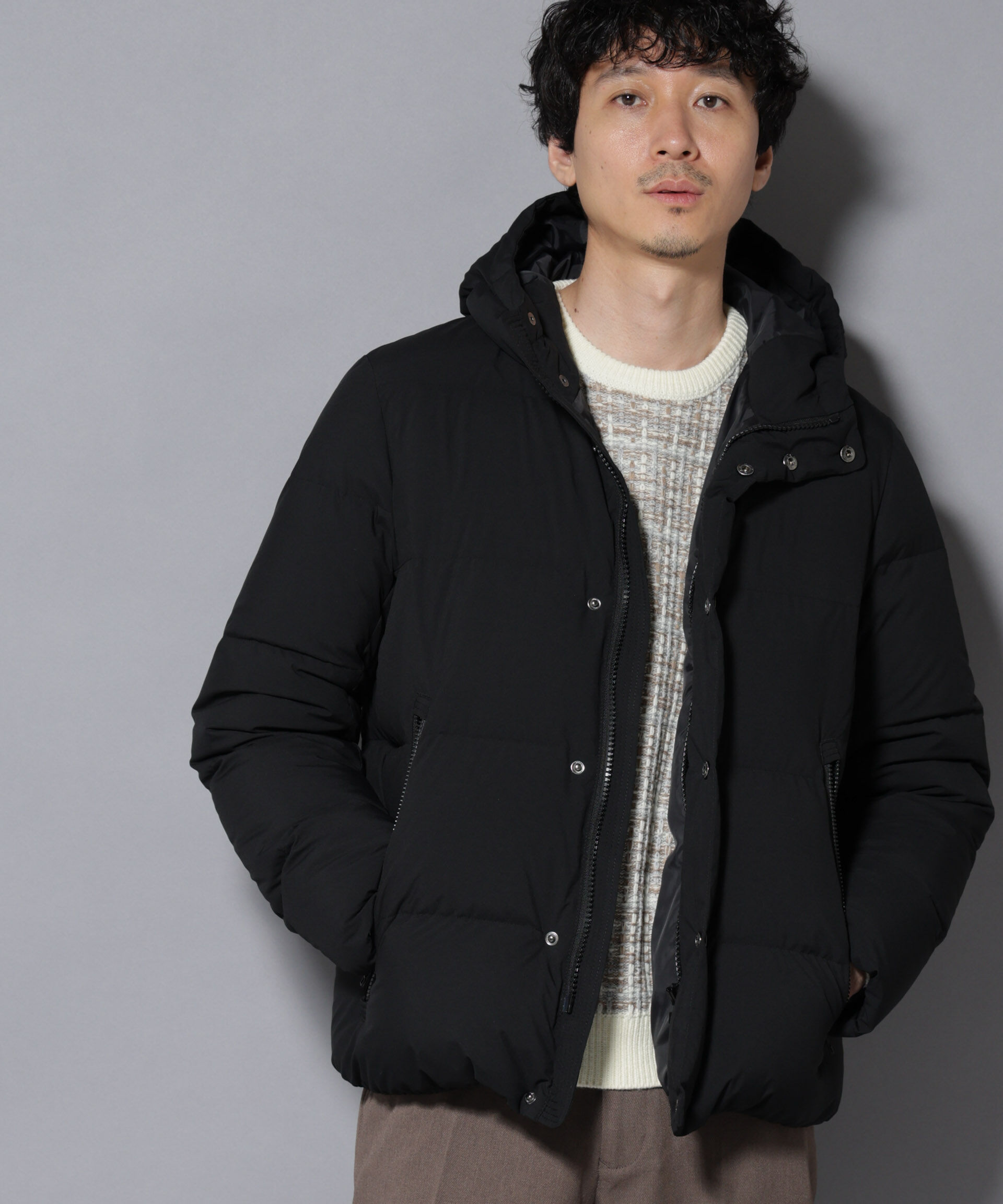 nano･universe「anewdown(R)フルダルステッチフーデット撥水ダウン」|ダウン|