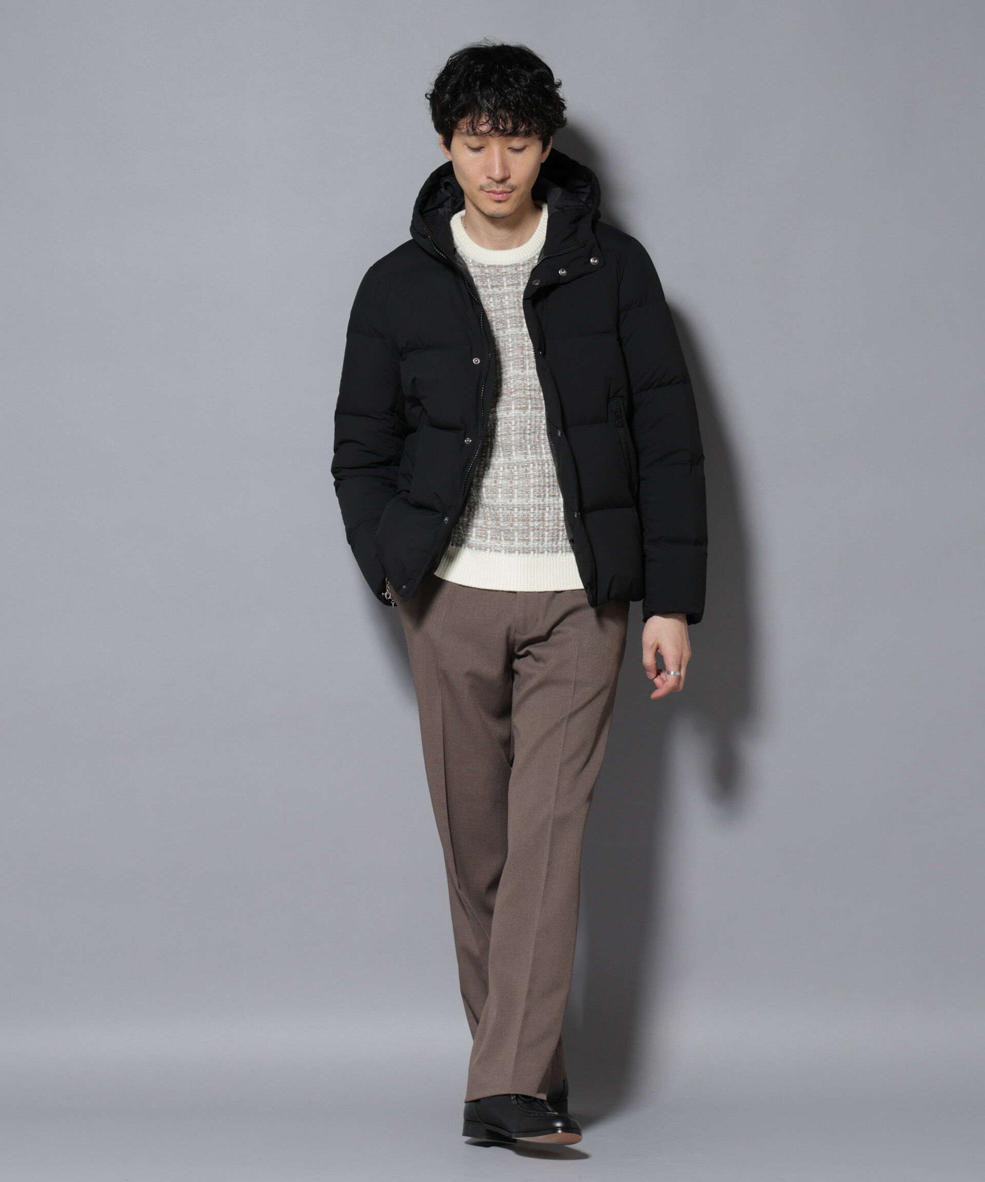 nano･universe「anewdown(R)フルダルステッチフーデット撥水ダウン」|ダウン|