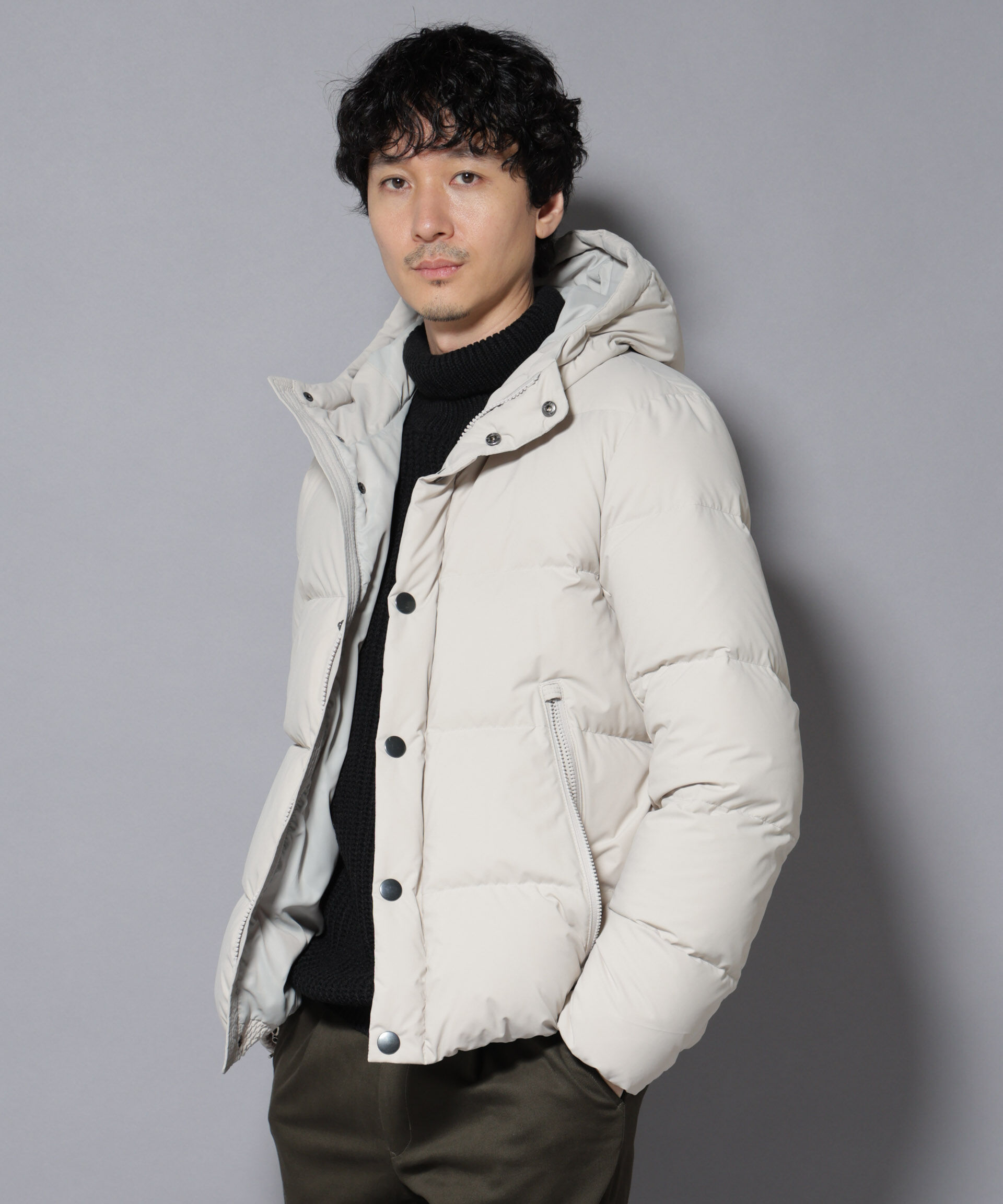 nano･universe「anewdown(R)フルダルステッチフーデット撥水ダウン」|ダウン|