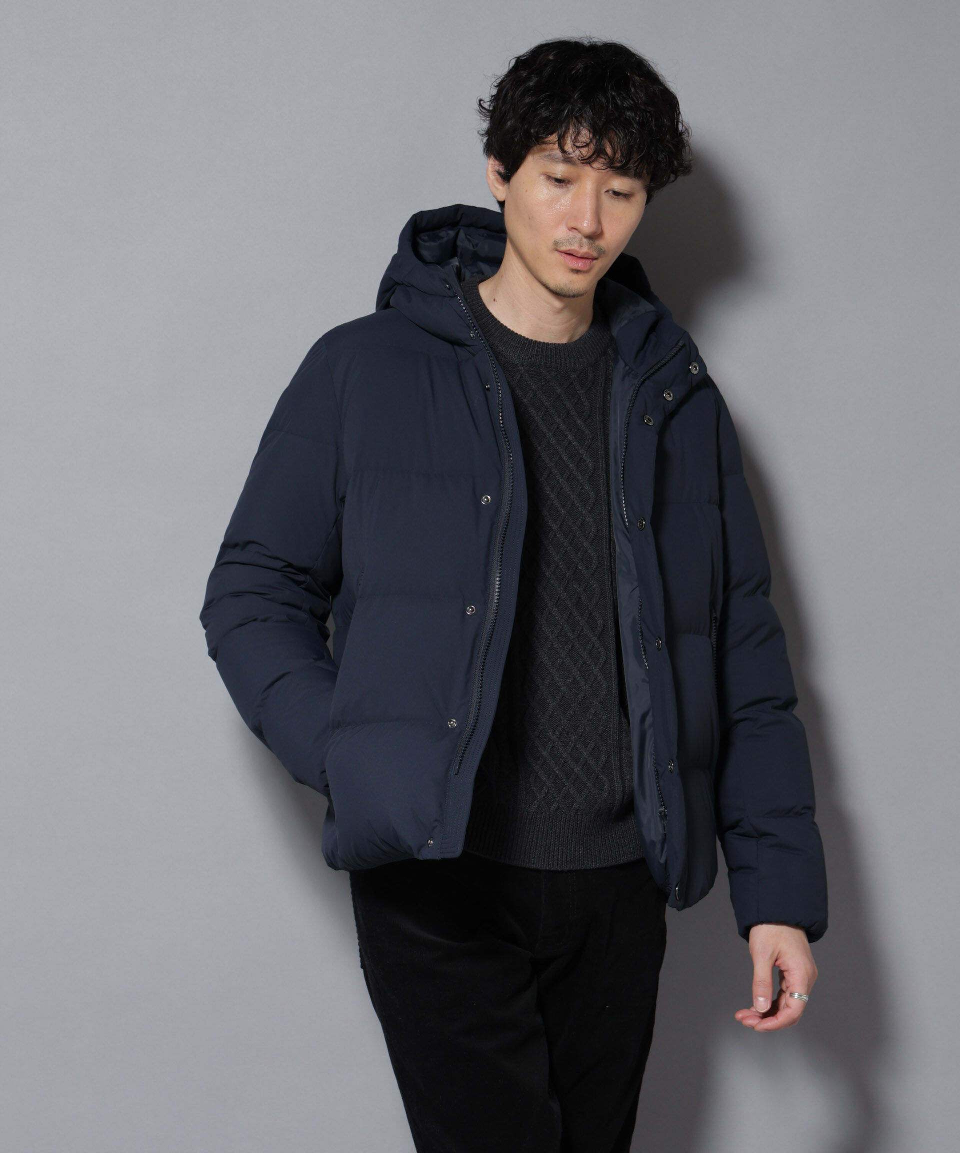 nano･universe「anewdown(R)フルダルステッチフーデット撥水ダウン」|ダウン|