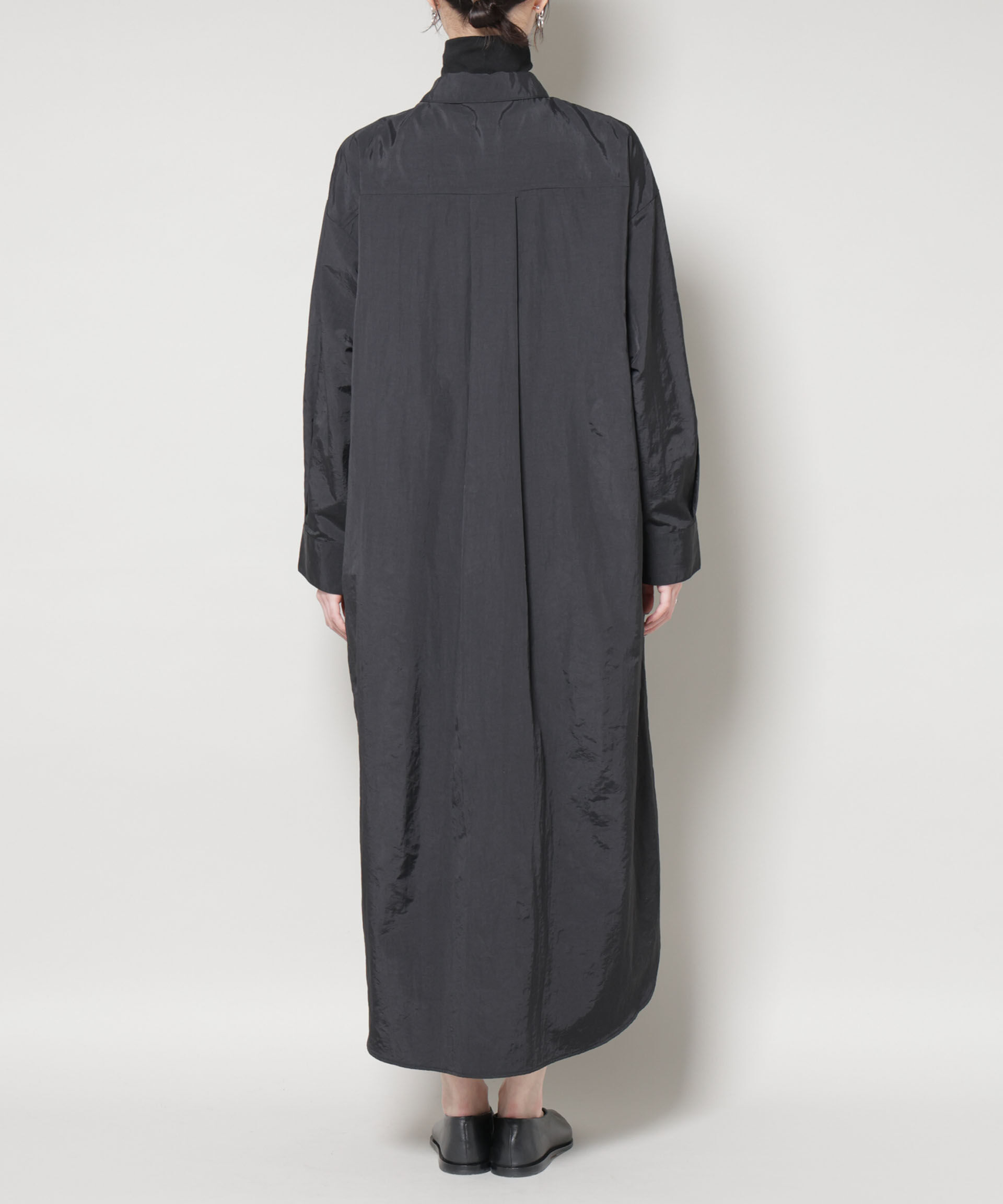 nano･universe「ナイロンタッサードロストシャツワンピース」|ワンピース|