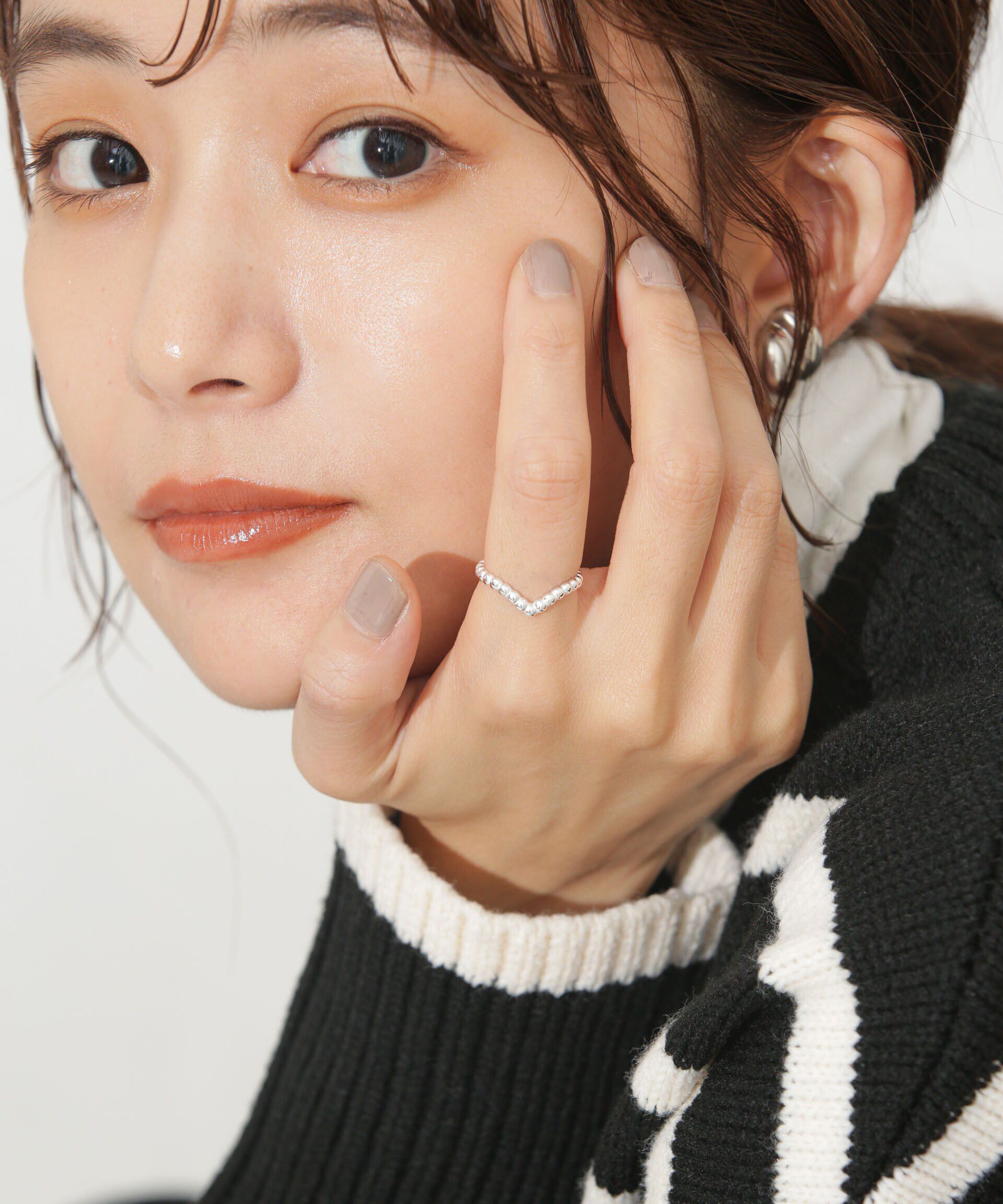 nano･universe「Nina&Jules Paris/Dotted Wishbone Ring」|リング|シルバー