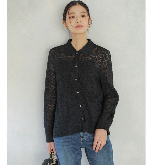 組曲「【WEB限定】フラワーチュールブラウスライク カットソー」|シャツ・ブラウス|