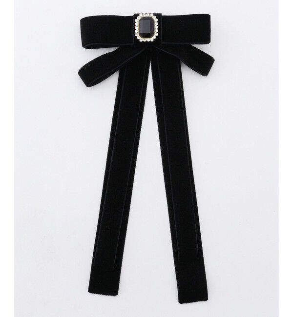 組曲「ベロアリボン ヘアクリップ」|ヘアバンド|ブラック系