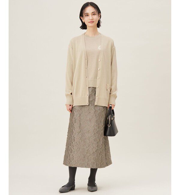 自由区「【カタログ掲載・洗える】エンブレムニット カーディガン」|カーディガン|