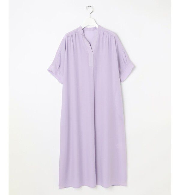 自由区「【接触冷感・UVケア・抗菌防臭・洗える】リヨセルポプリンシャツ ワンピース」|ワンピース|