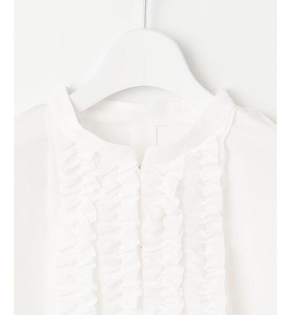 自由区「【洗える】ソフトリネンフリルディティール ブラウス」|シャツ・ブラウス|