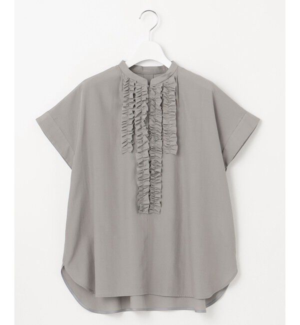 自由区「【洗える】ソフトリネンフリルディティール ブラウス」|シャツ・ブラウス|
