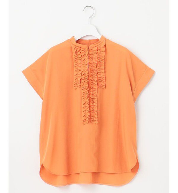 自由区「【洗える】ソフトリネンフリルディティール ブラウス」|シャツ・ブラウス|