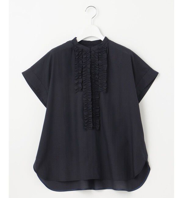 自由区「【洗える】ソフトリネンフリルディティール ブラウス」|シャツ・ブラウス|