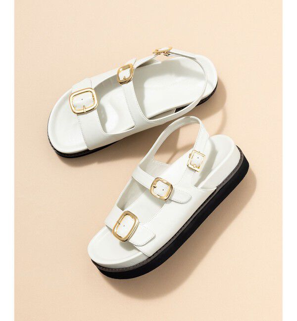 23区「バックル デザイン サンダル」|その他|アイボリー系