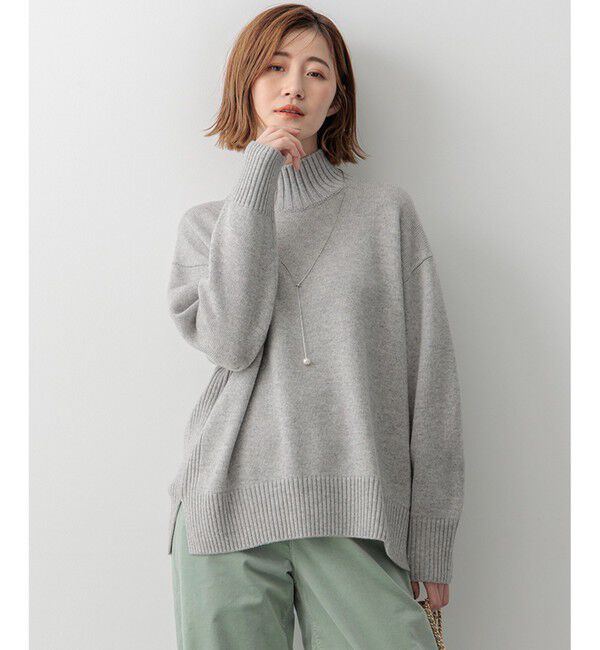 23区「【洗える】カシミヤブレンド ハイネック ニット」|ニット・セーター|ﾗｲﾄｸﾞﾚ