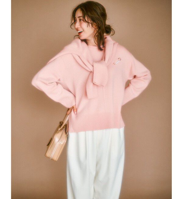 23区「【洗える】カシミヤブレンド ハイネック ニット」|ニット・セーター|